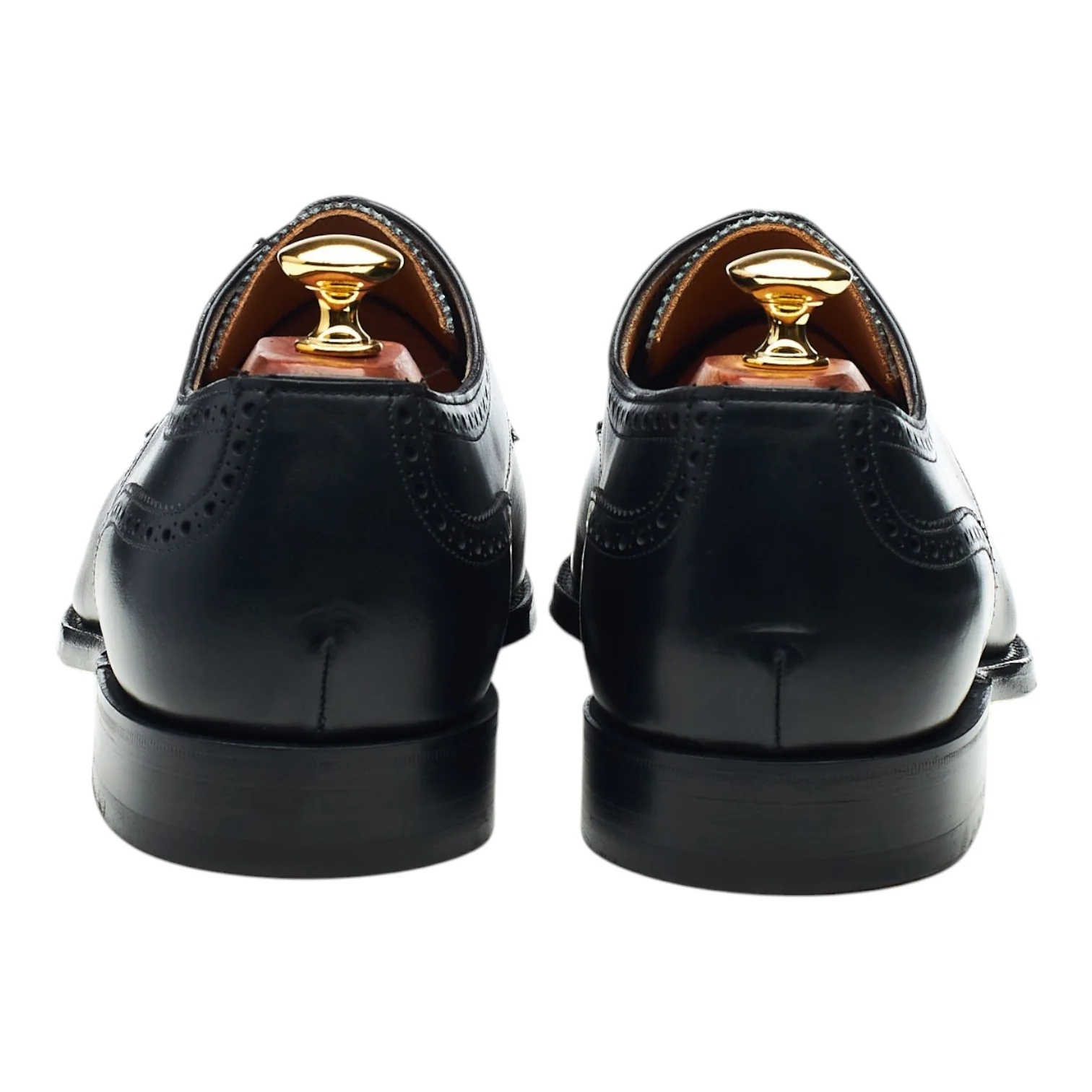 Gieves & Hawkes Black Leather Derby Brogues UK 9 F - Image 4