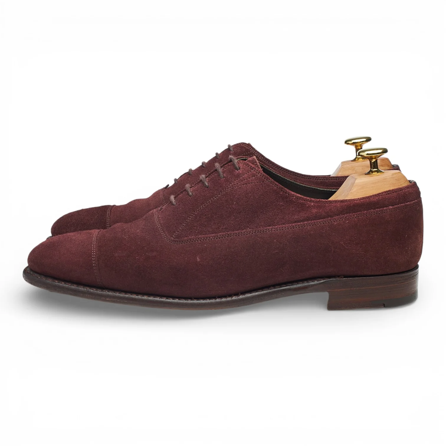 Gieves & Hawkes Burgundy Suede Oxford UK 8 F - Image 3