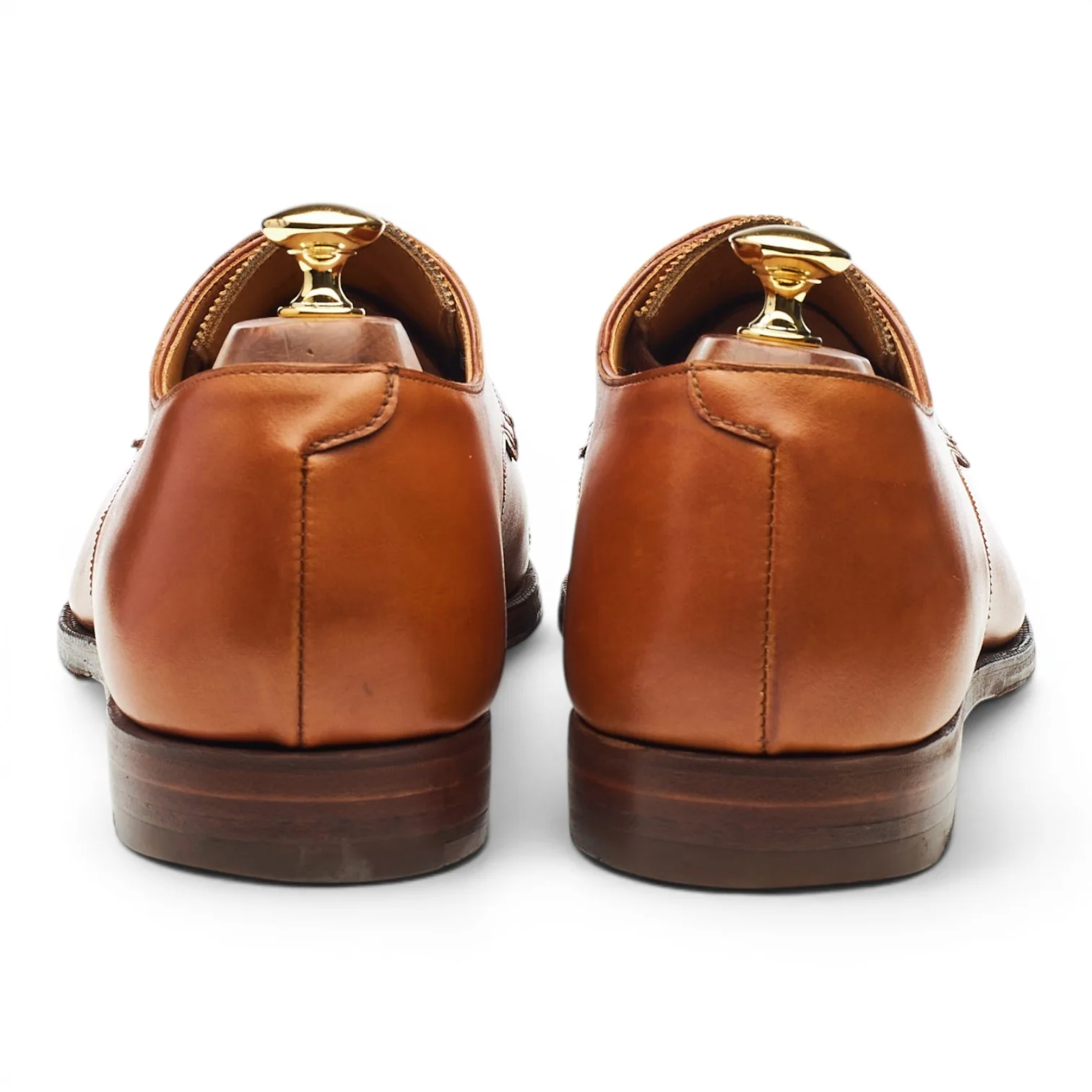 'Gilbert' Tan Brown leather Derby UK 10 E - Image 4
