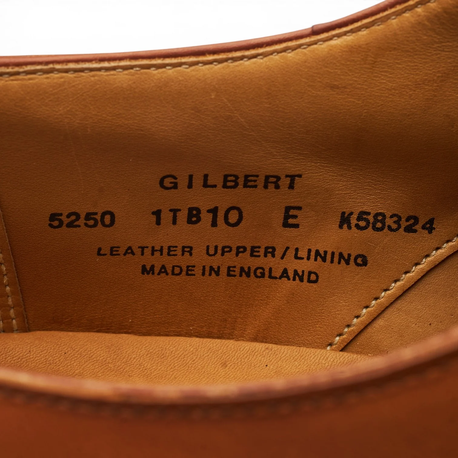 'Gilbert' Tan Brown leather Derby UK 10 E - Image 7