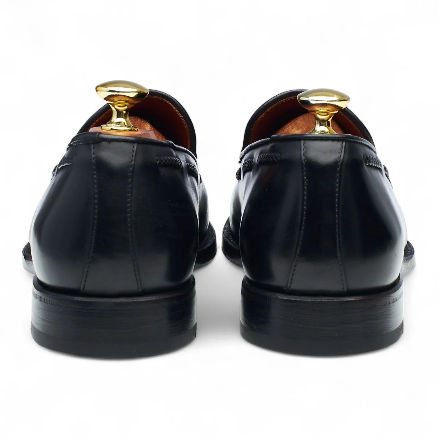 Giovanni Sartoria Black Leather Tassel Loafers UK 7 EU 41 - Image 3