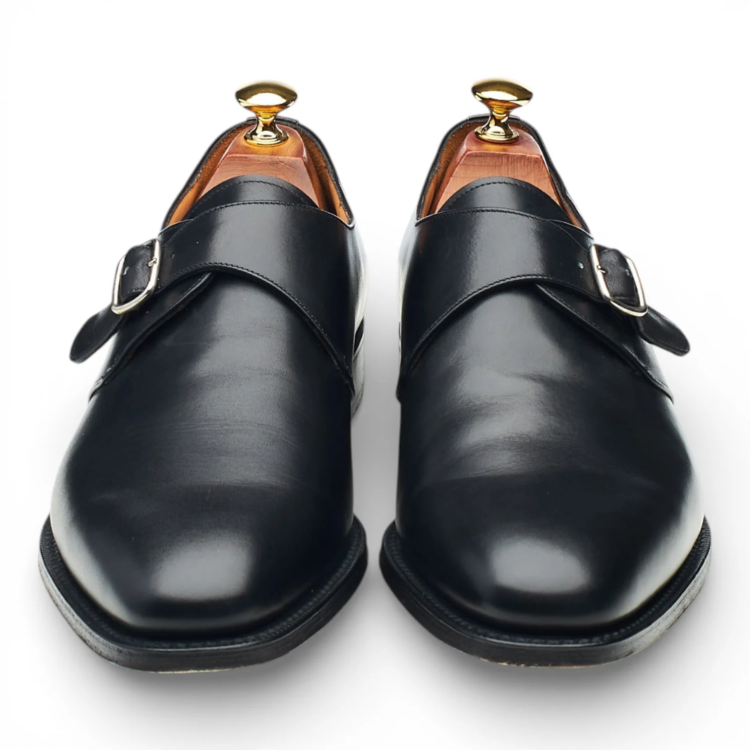 'Goddard' Black Leather Monk Strap UK 9 G - Image 2