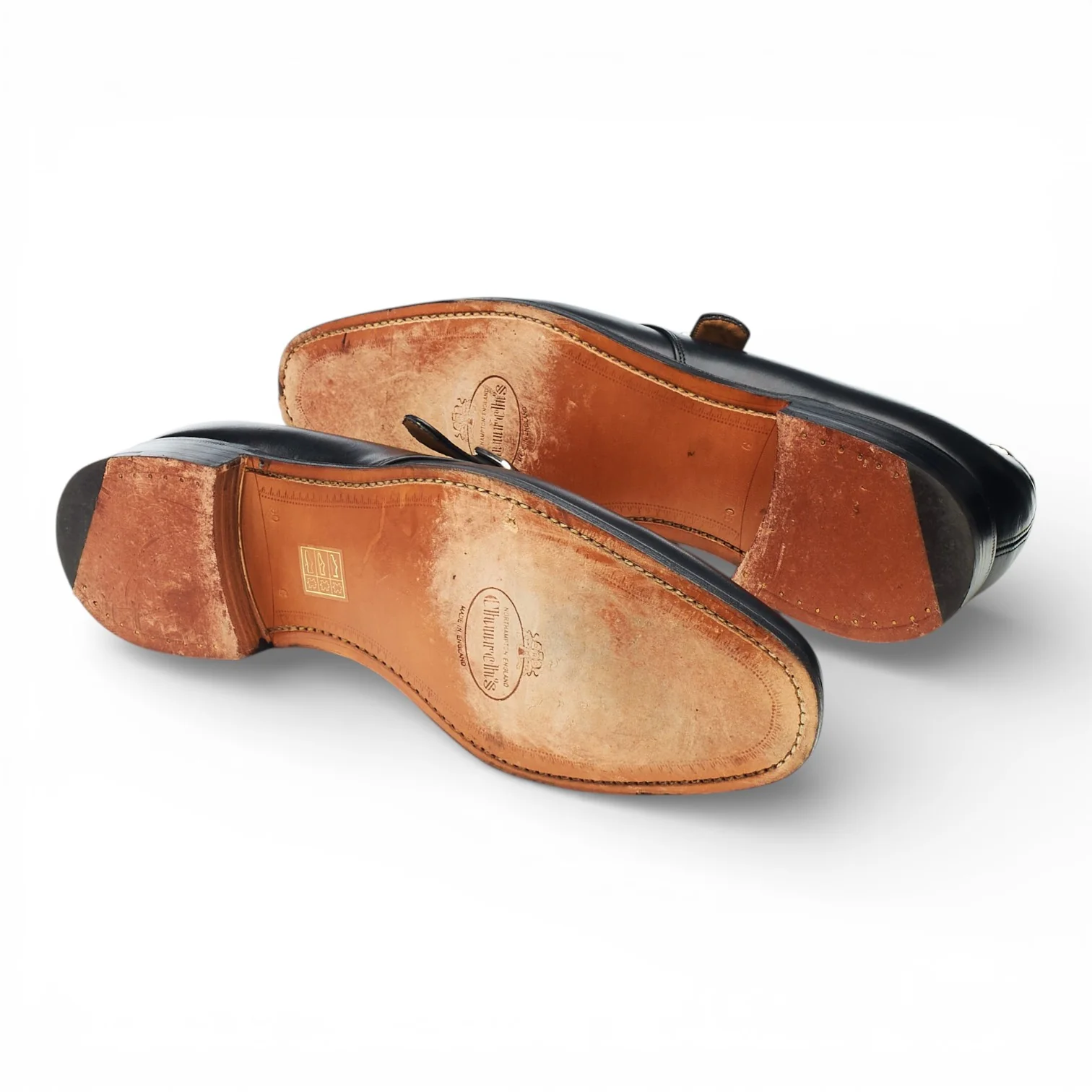 'Goddard' Black Leather Monk Strap UK 9 G - Image 5