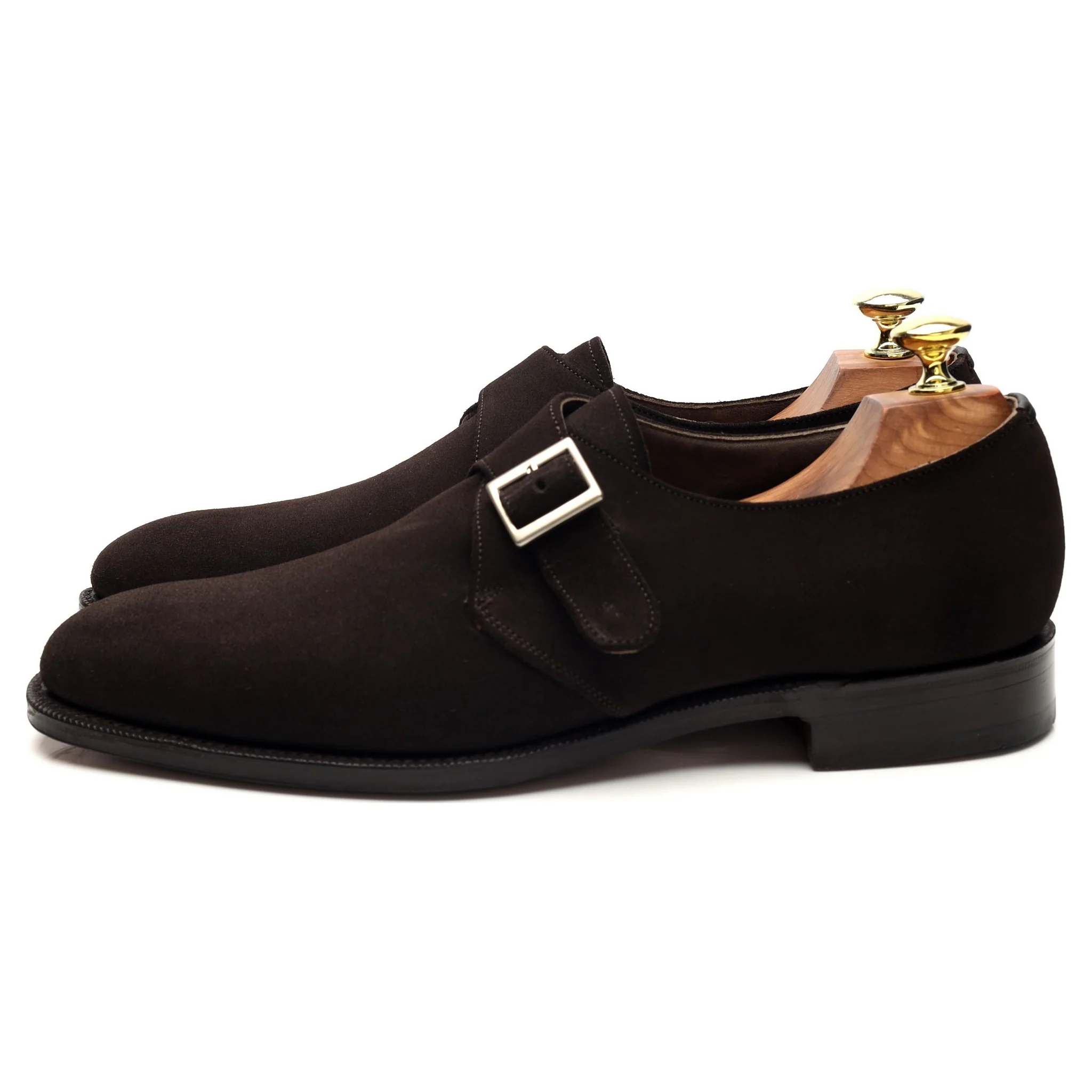 'Goddard' Dark Brown Suede Monk Strap UK 7 G - Image 3