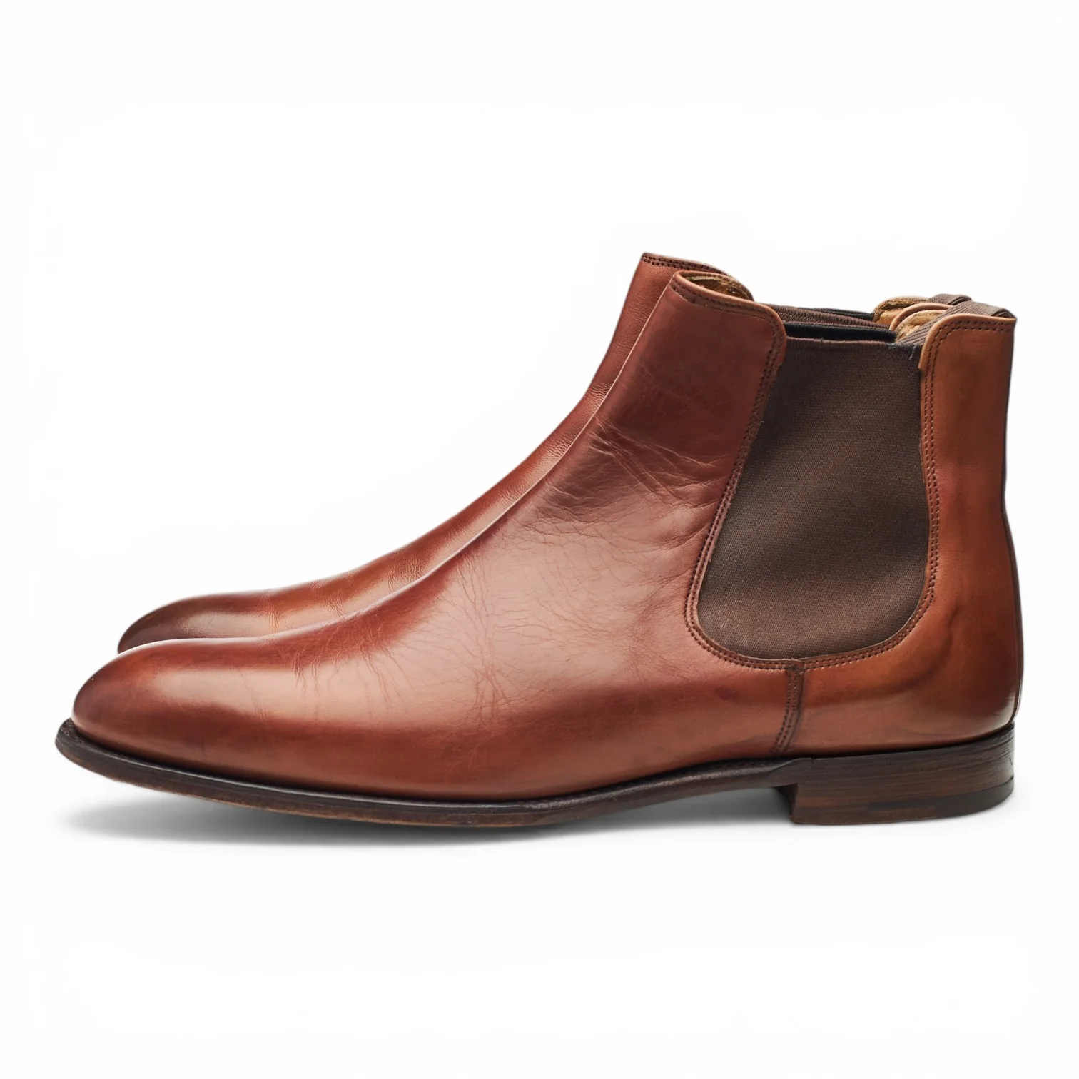 'Godfrey' Tan Brown Leather Chelsea Boots UK 8.5 F - Image 3