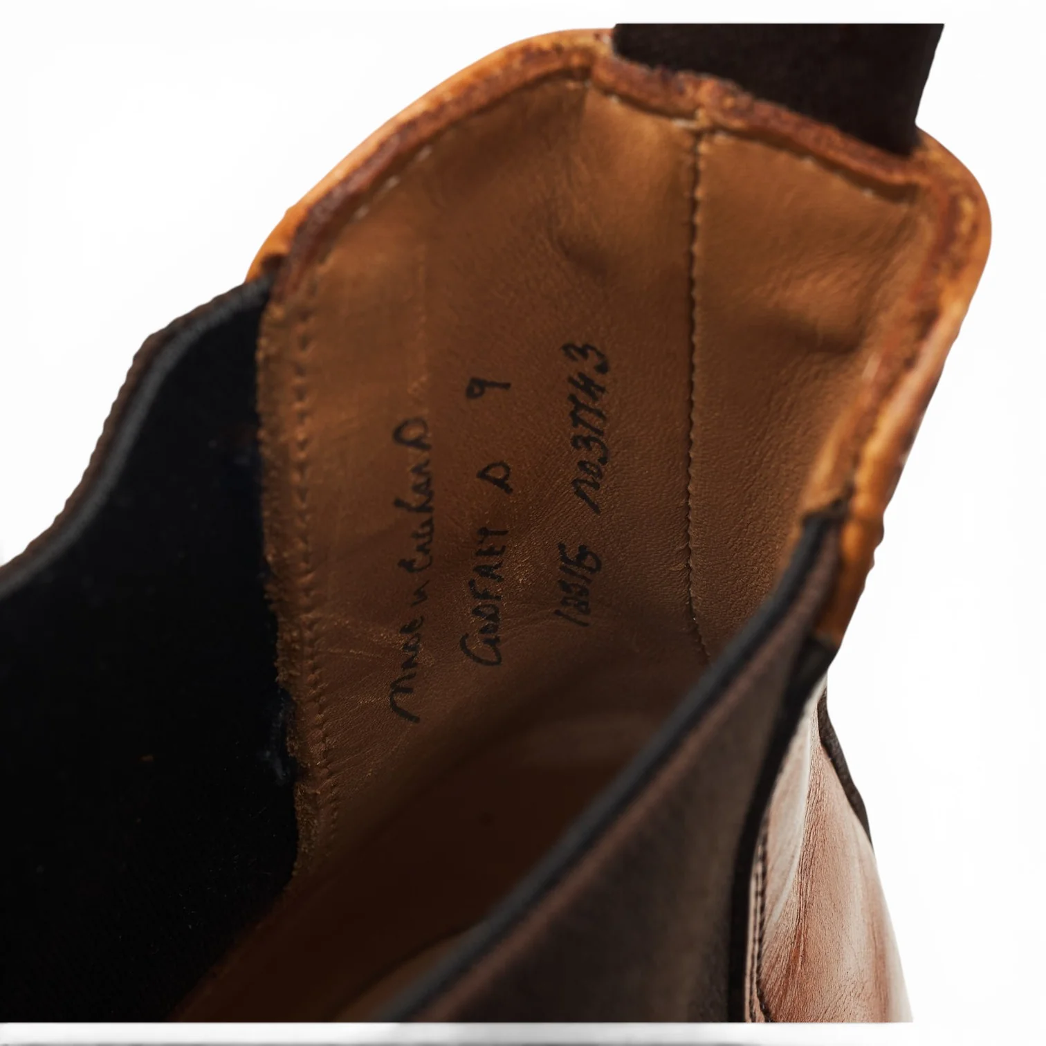 'Godfrey' Tan Brown Leather Chelsea Boots UK 9 G - Image 7
