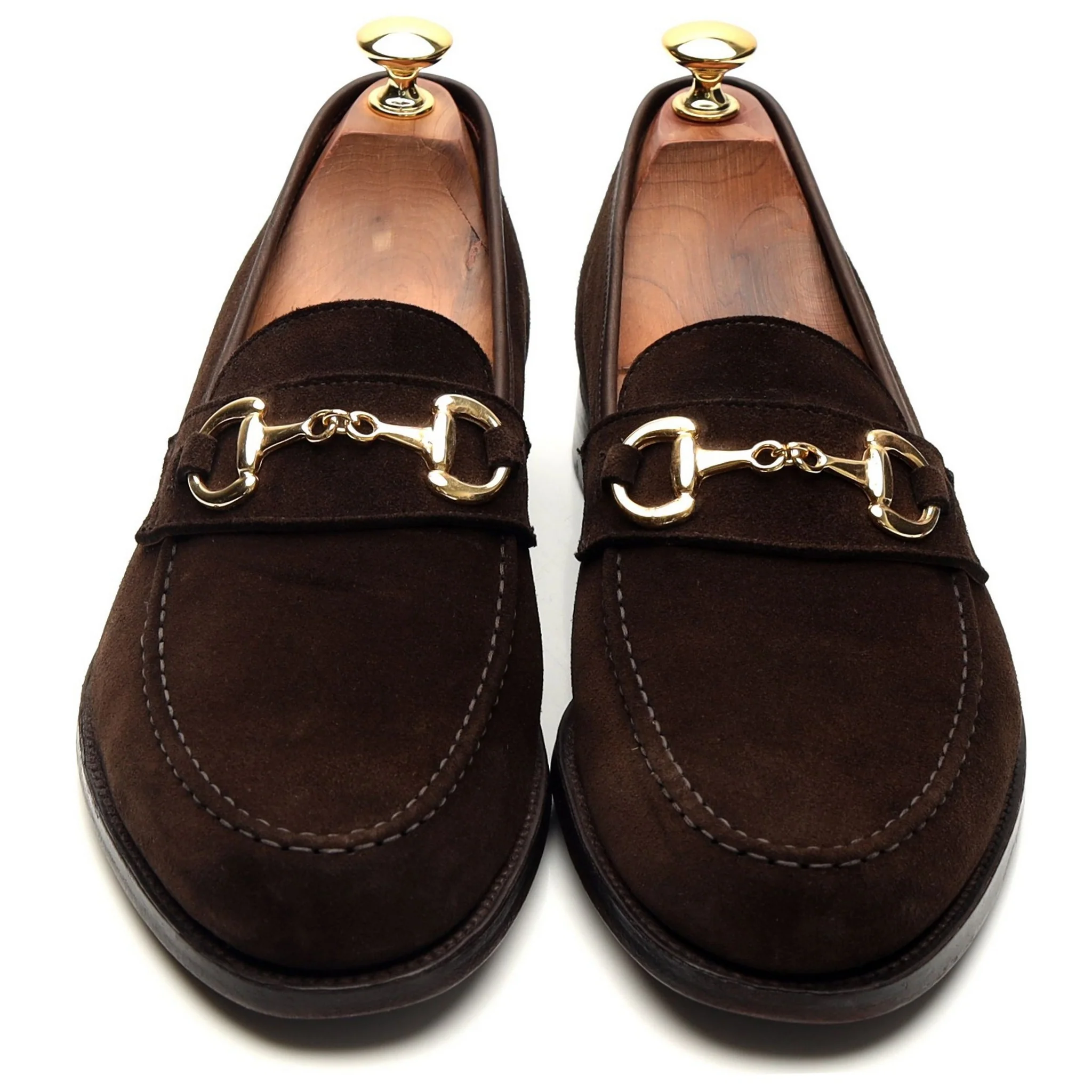 'Goldman' Dark Brown Suede Horse-bit Loafer UK 9 E - Image 2