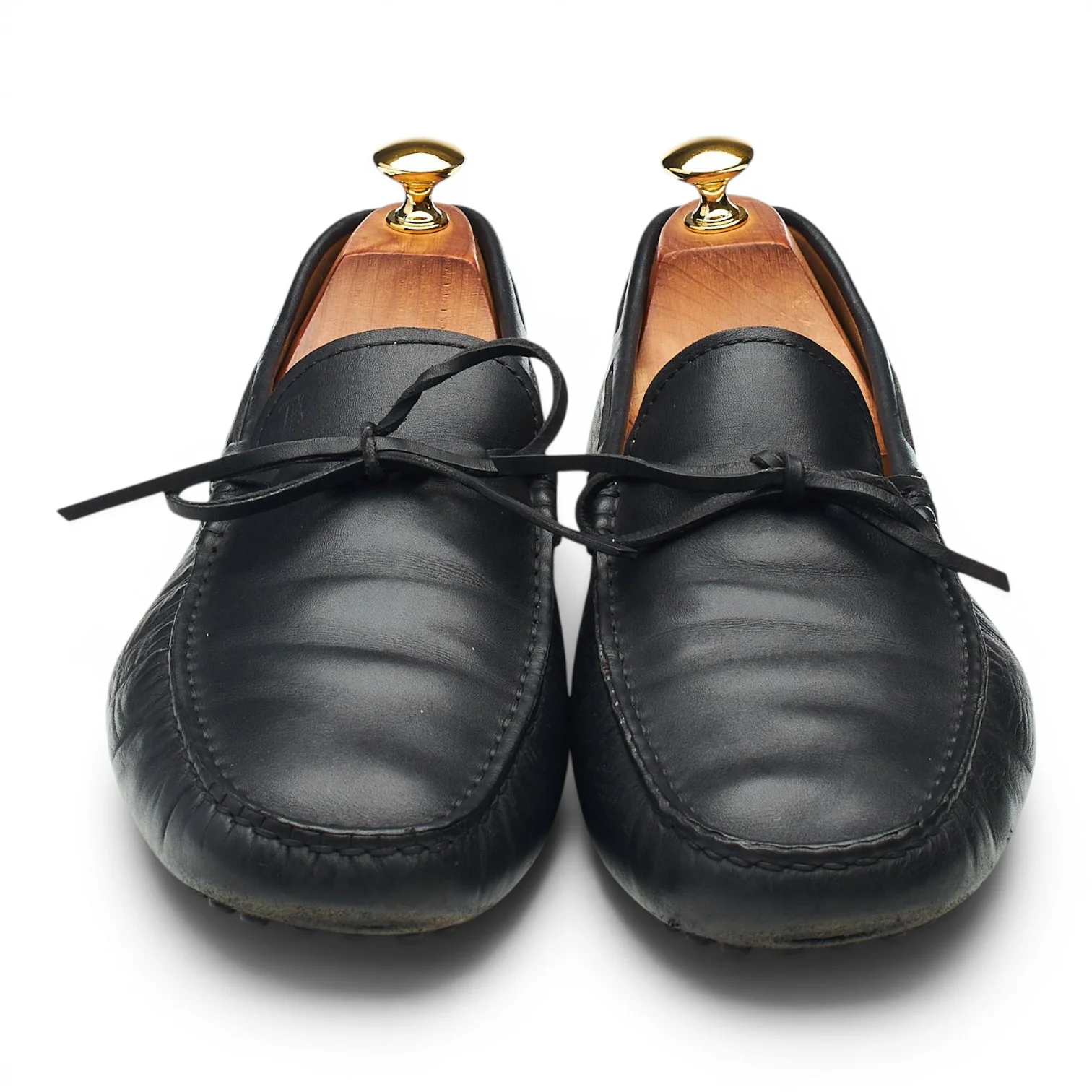 Gommino Black Leather Driving Loafers UK 9.5 - Image 2