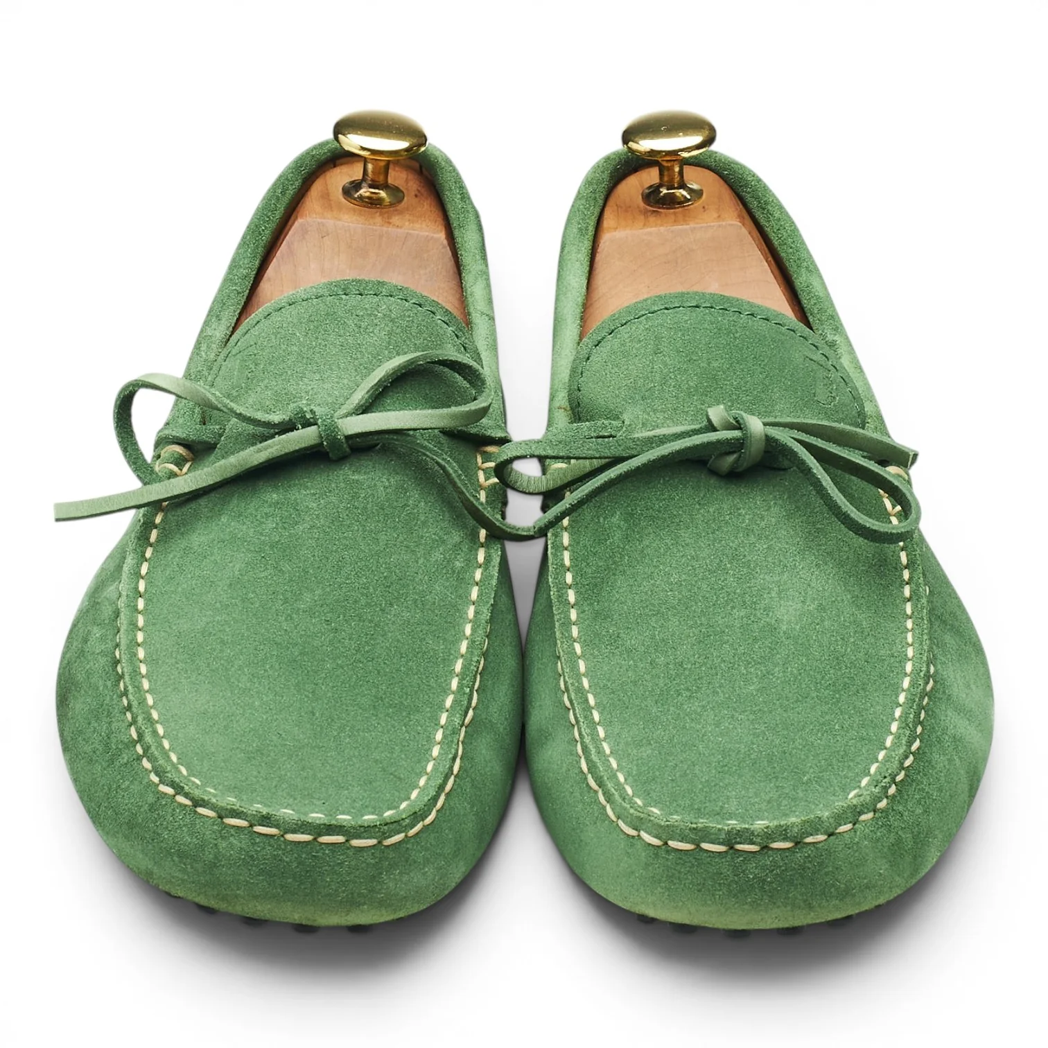 Gommino Green Suede Driving Loafers UK 8 - Image 2