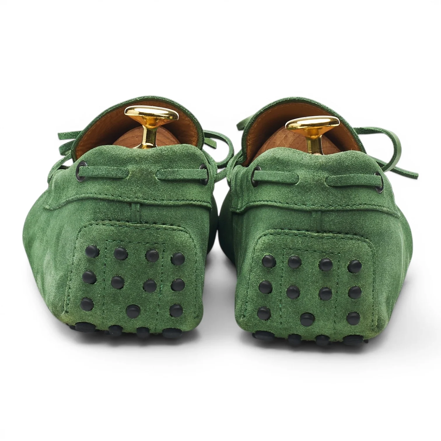 Gommino Green Suede Driving Loafers UK 8 - Image 4