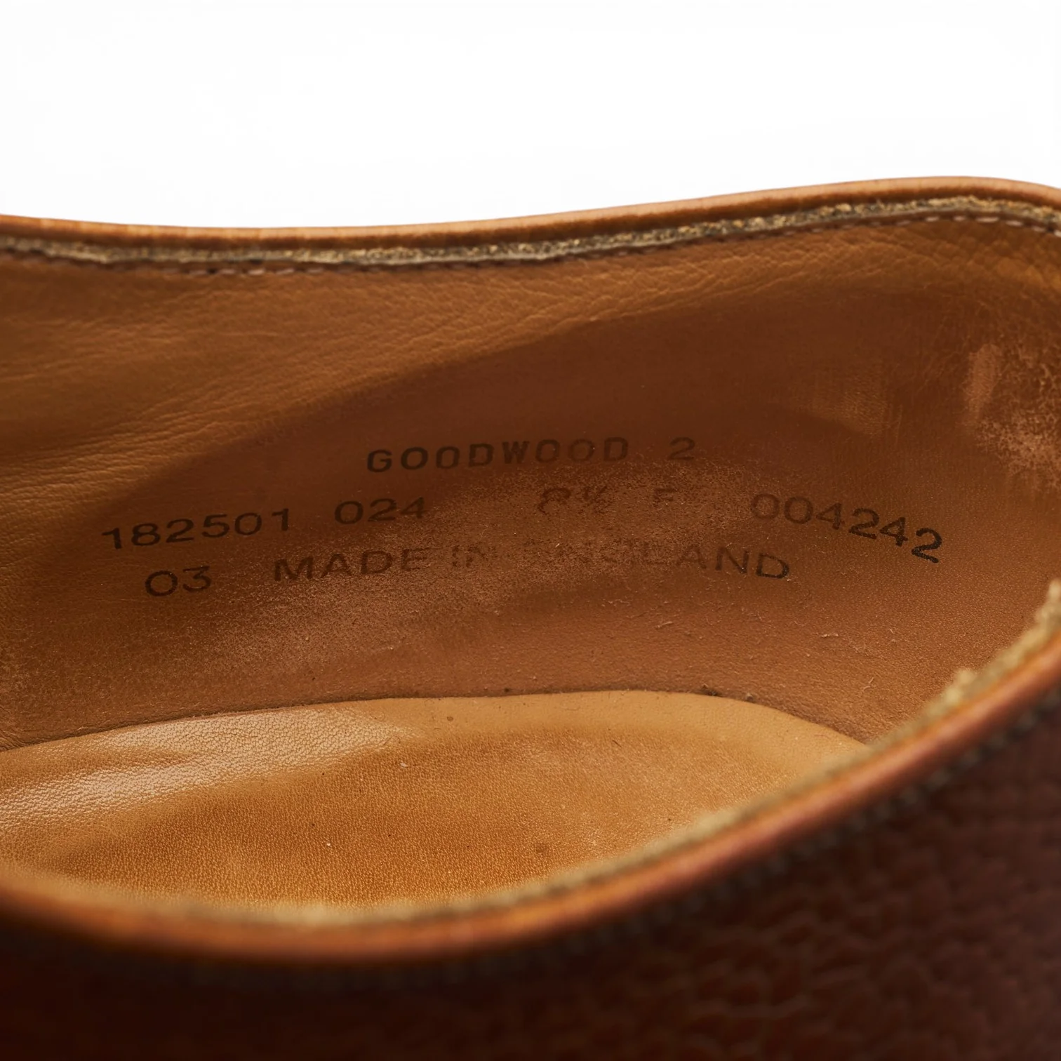 'Goodwood 2' Tan Brown Grain Leather UK 8.5 F - Image 7