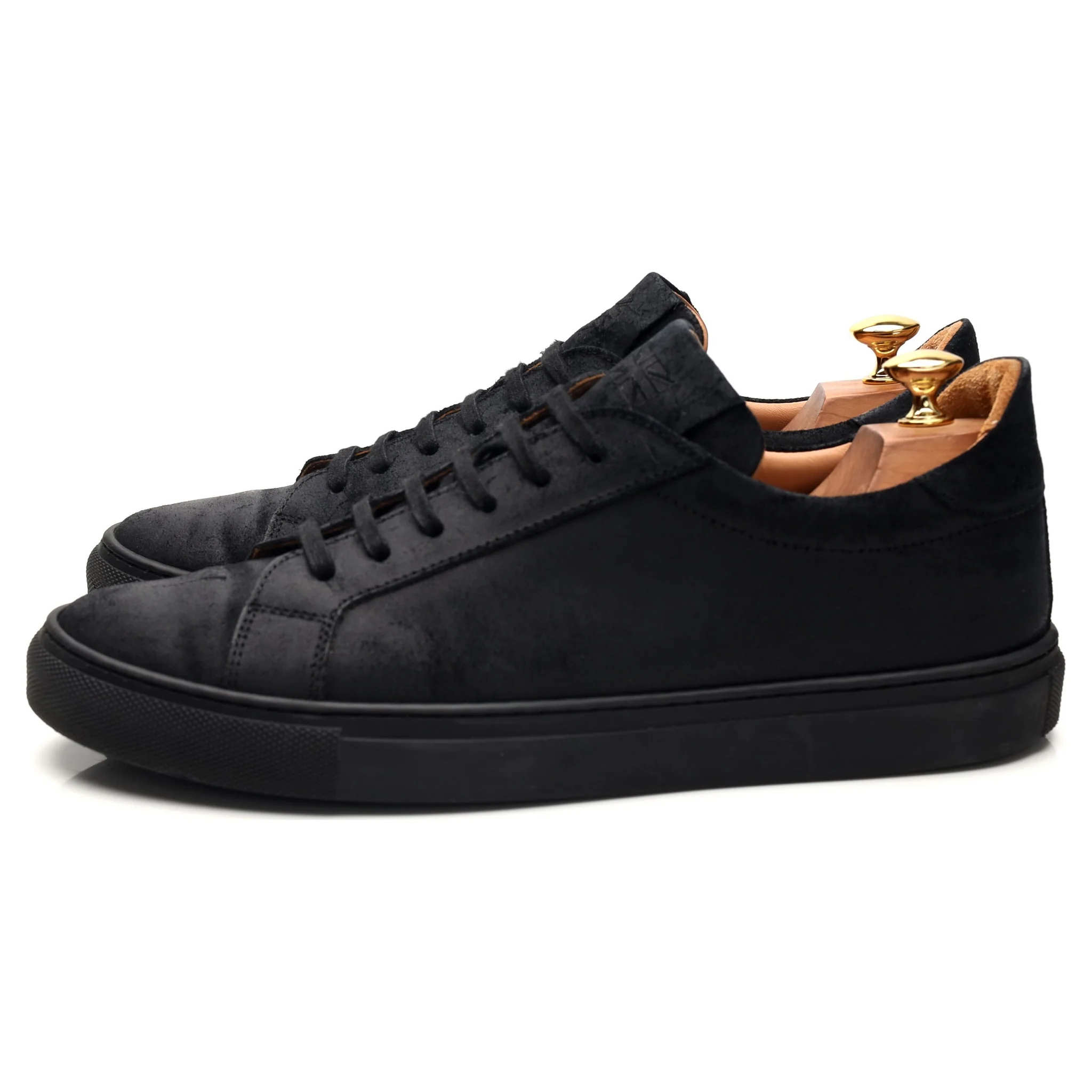 Goral 'Kelham' Black Waxy Leather Sneakers UK 10 F - Image 3
