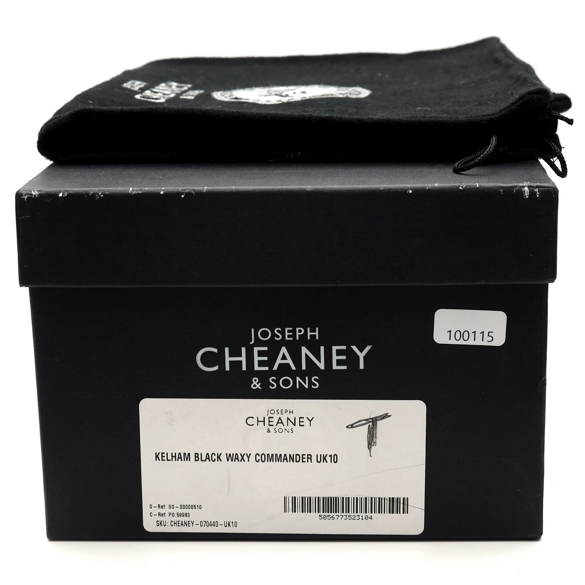 Goral 'Kelham' Black Waxy Leather Sneakers UK 10 F - Image 8