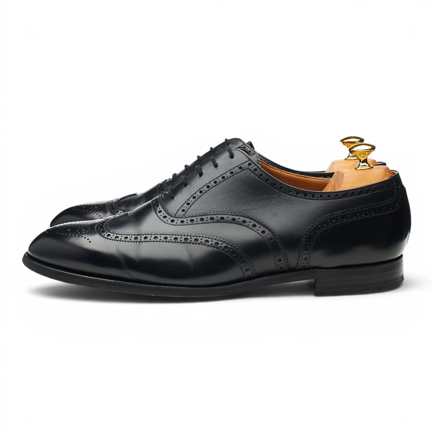 Gordon Scott 'Falmouth' Black Leather Oxford Brogues UK 12 G - Image 3