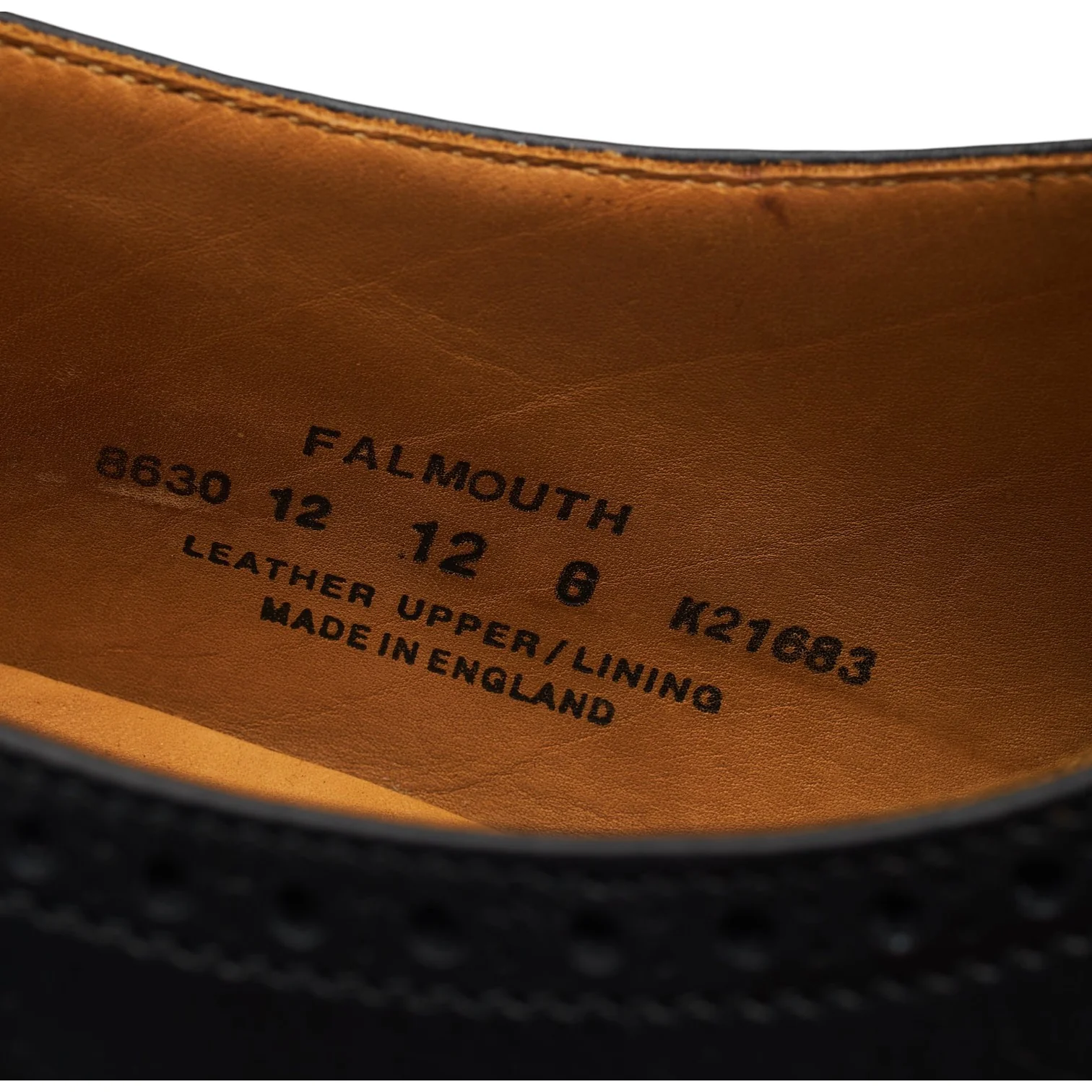 Gordon Scott 'Falmouth' Black Leather Oxford Brogues UK 12 G - Image 7