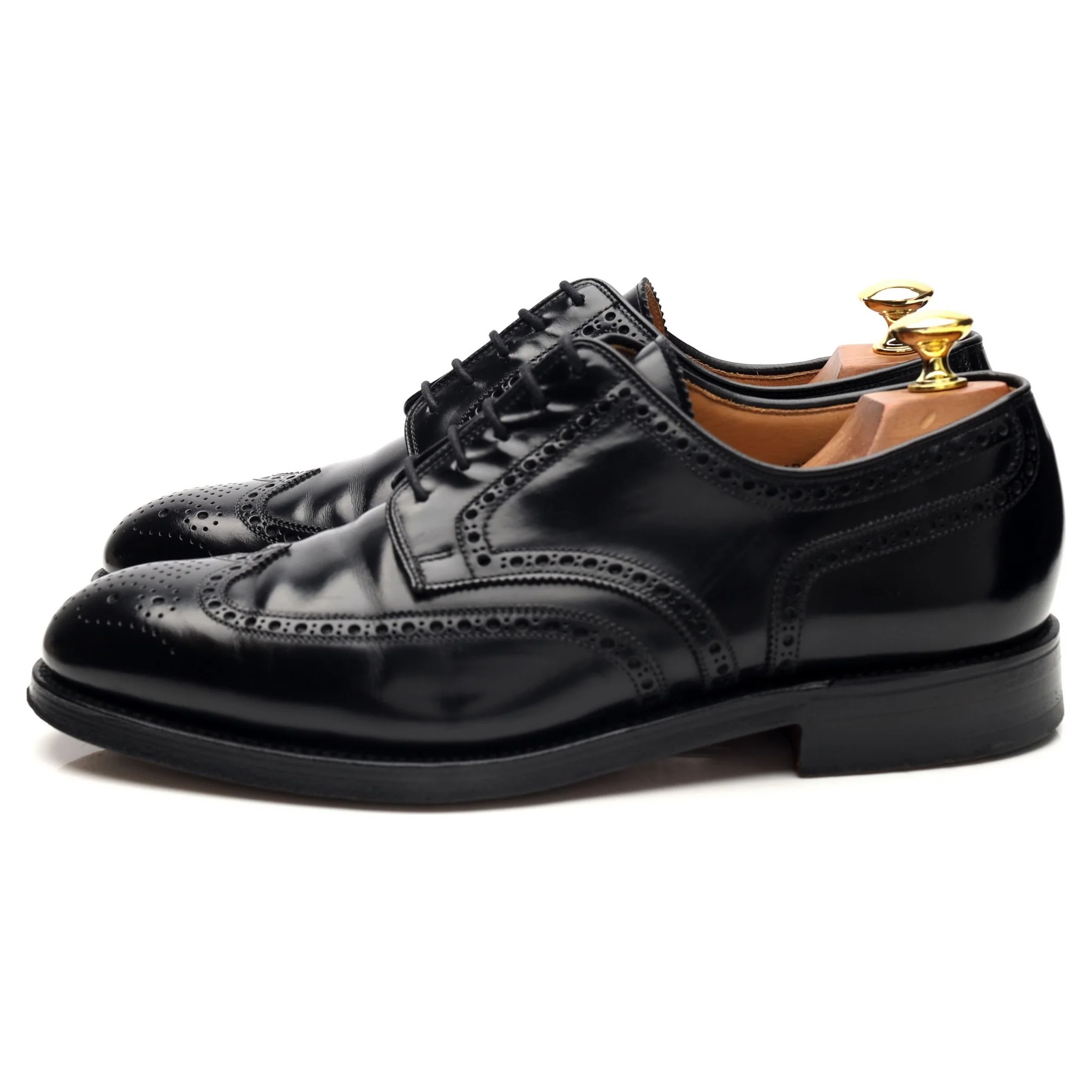 Gordon Scott 'Liskeaed' Black Leather Derby Brogue UK 8 F - Image 3