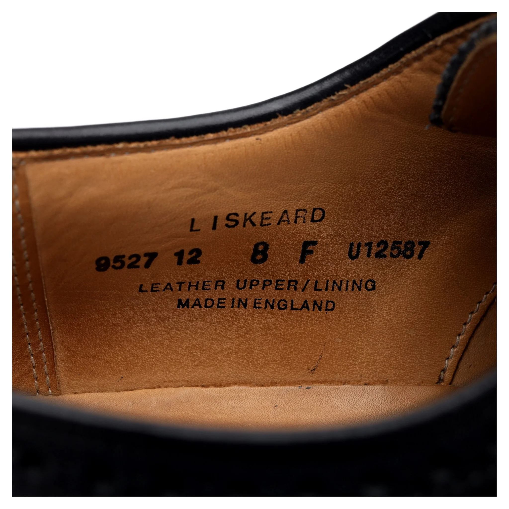 Gordon Scott 'Liskeaed' Black Leather Derby Brogue UK 8 F - Image 7