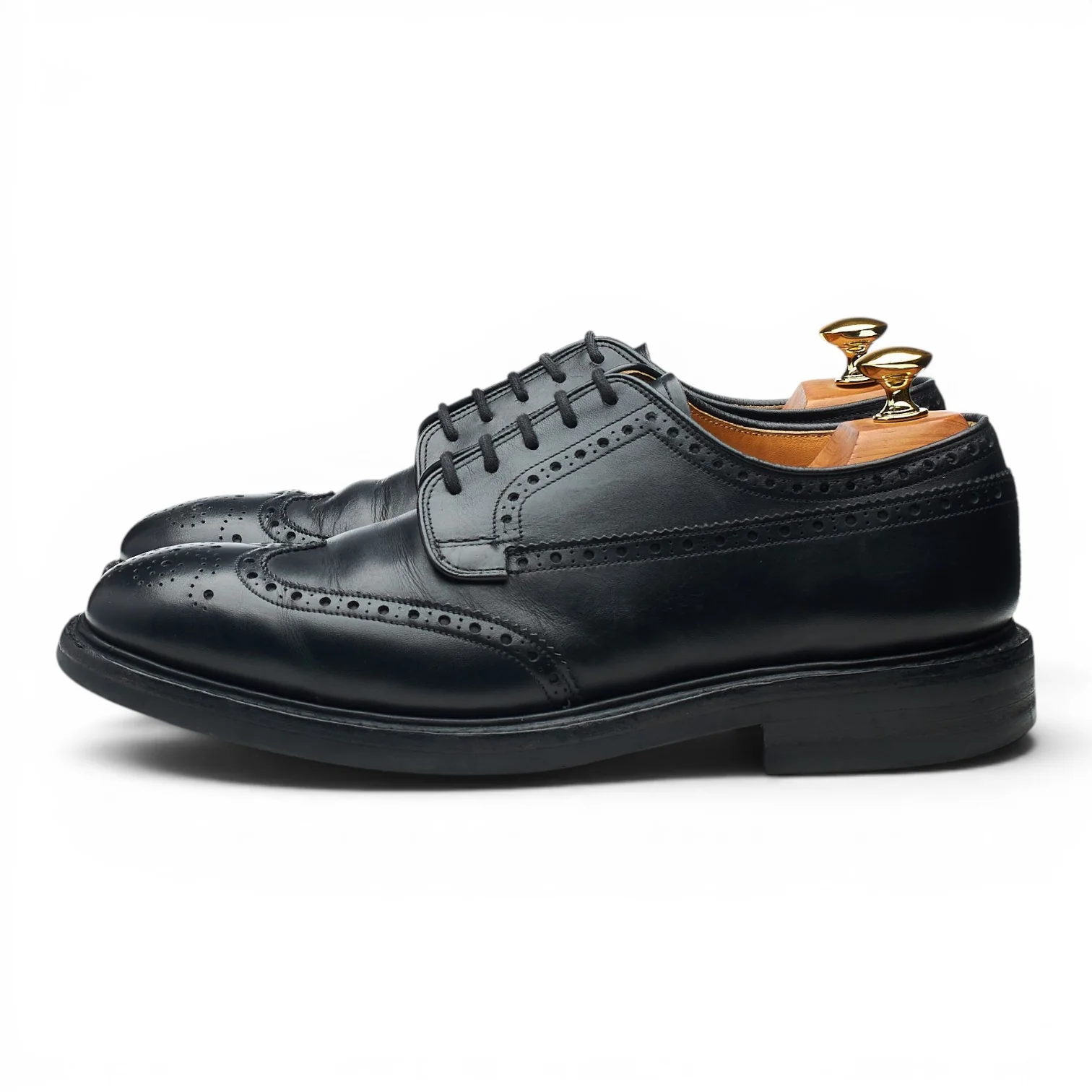 'Grafton' Black Leather Derby Brogues UK 6 F - Image 3