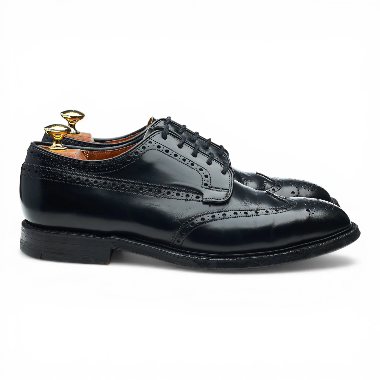 'Grafton' Black Leather Derby Brogues UK 7.5 F