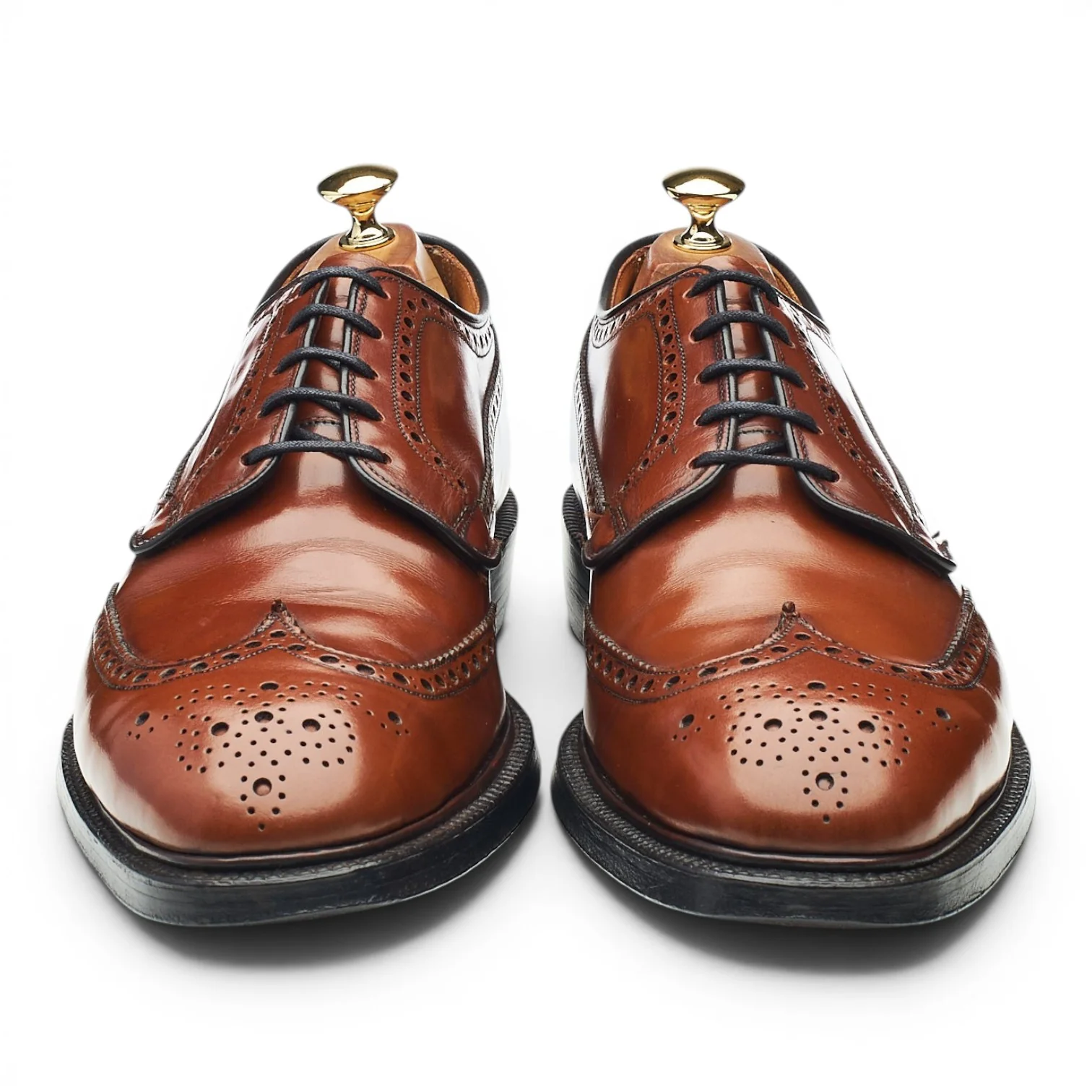 'Grafton' Tan Brown Leather Derby Brogues UK 10 F - Image 2
