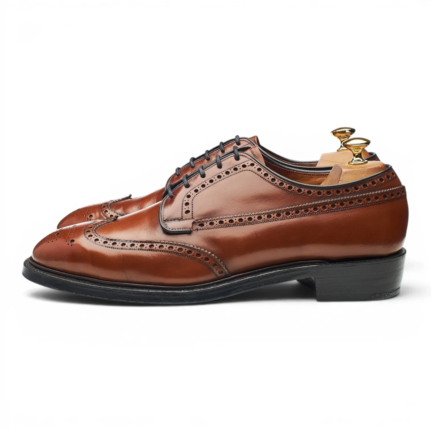 'Grafton' Tan Brown Leather Derby Brogues UK 10 F - Image 3