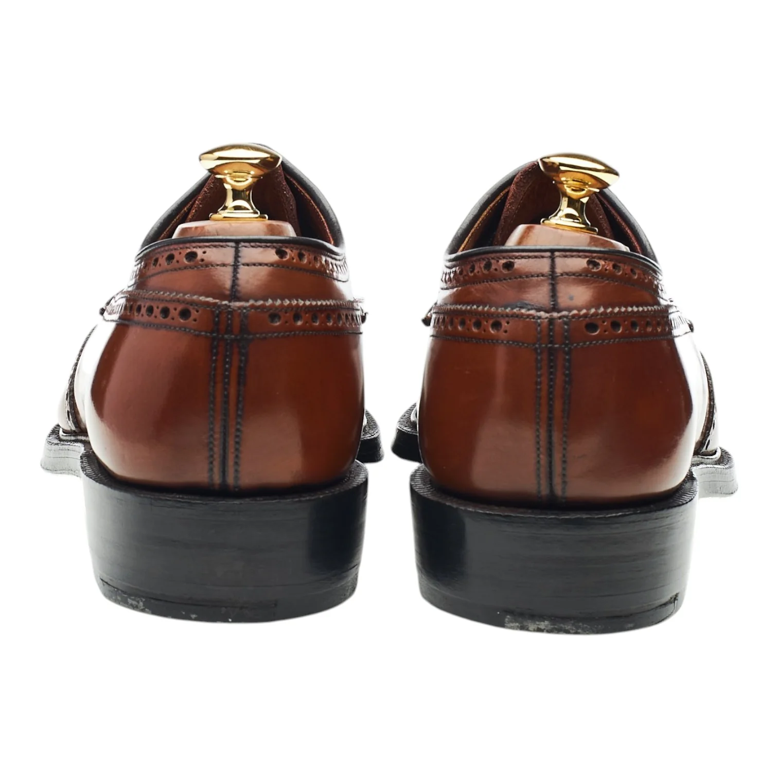 'Grafton' Tan Brown Leather Derby Brogues UK 10 F - Image 4