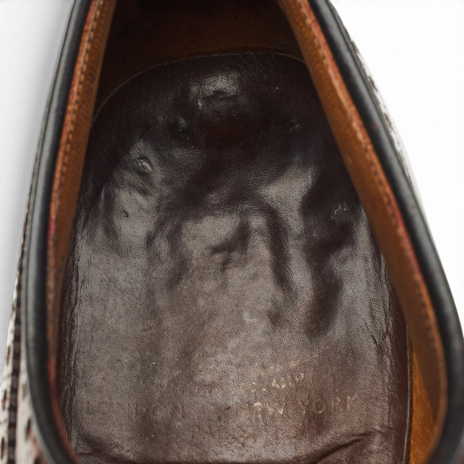 'Grafton' Tan Brown Leather Derby Brogues UK 10 F - Image 6
