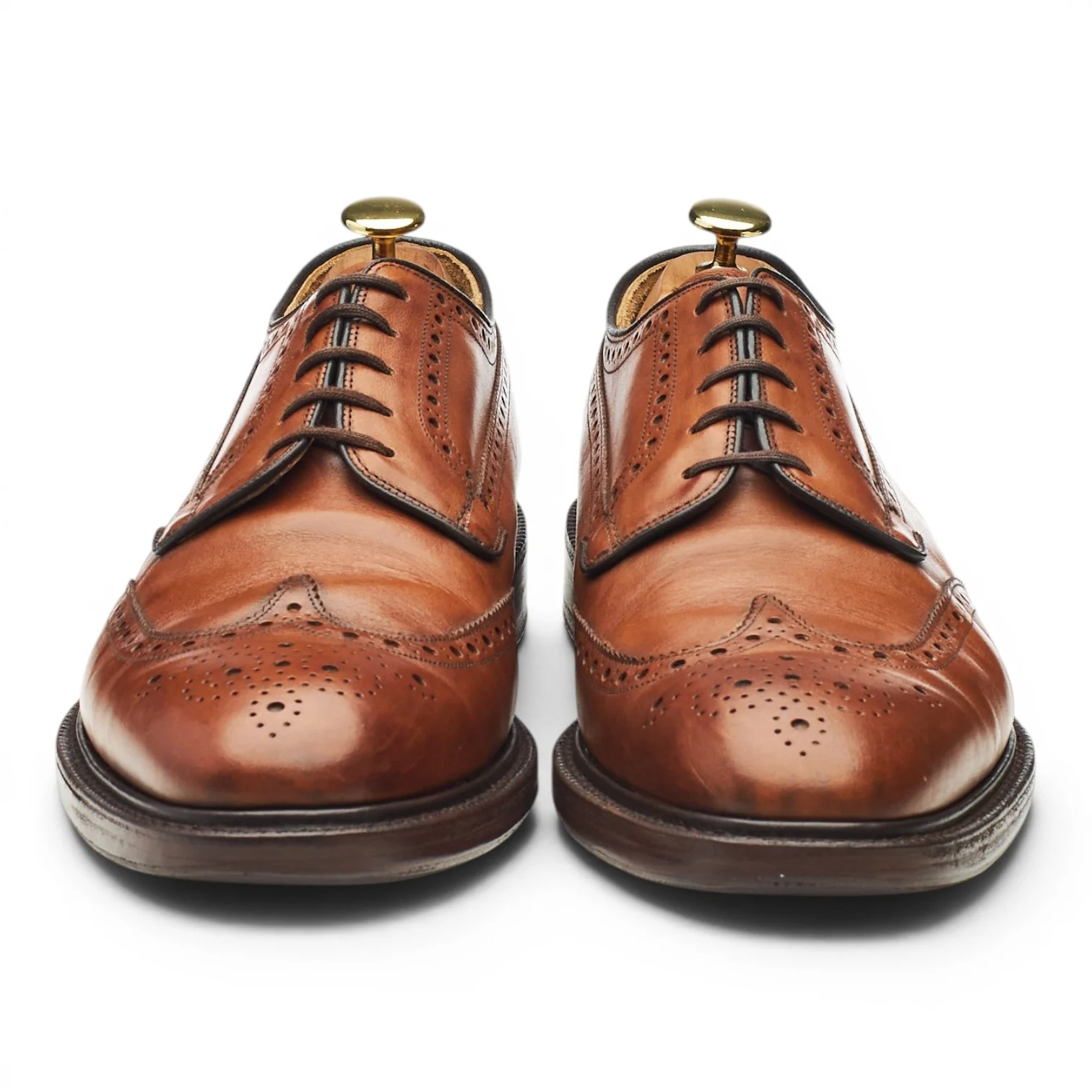 'Grafton' Tan Brown Leather Derby Brogues UK 8.5 F - Image 2
