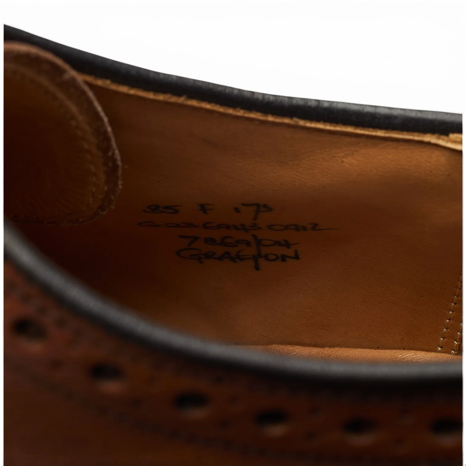 'Grafton' Tan Brown Leather Derby Brogues UK 8.5 F - Image 7