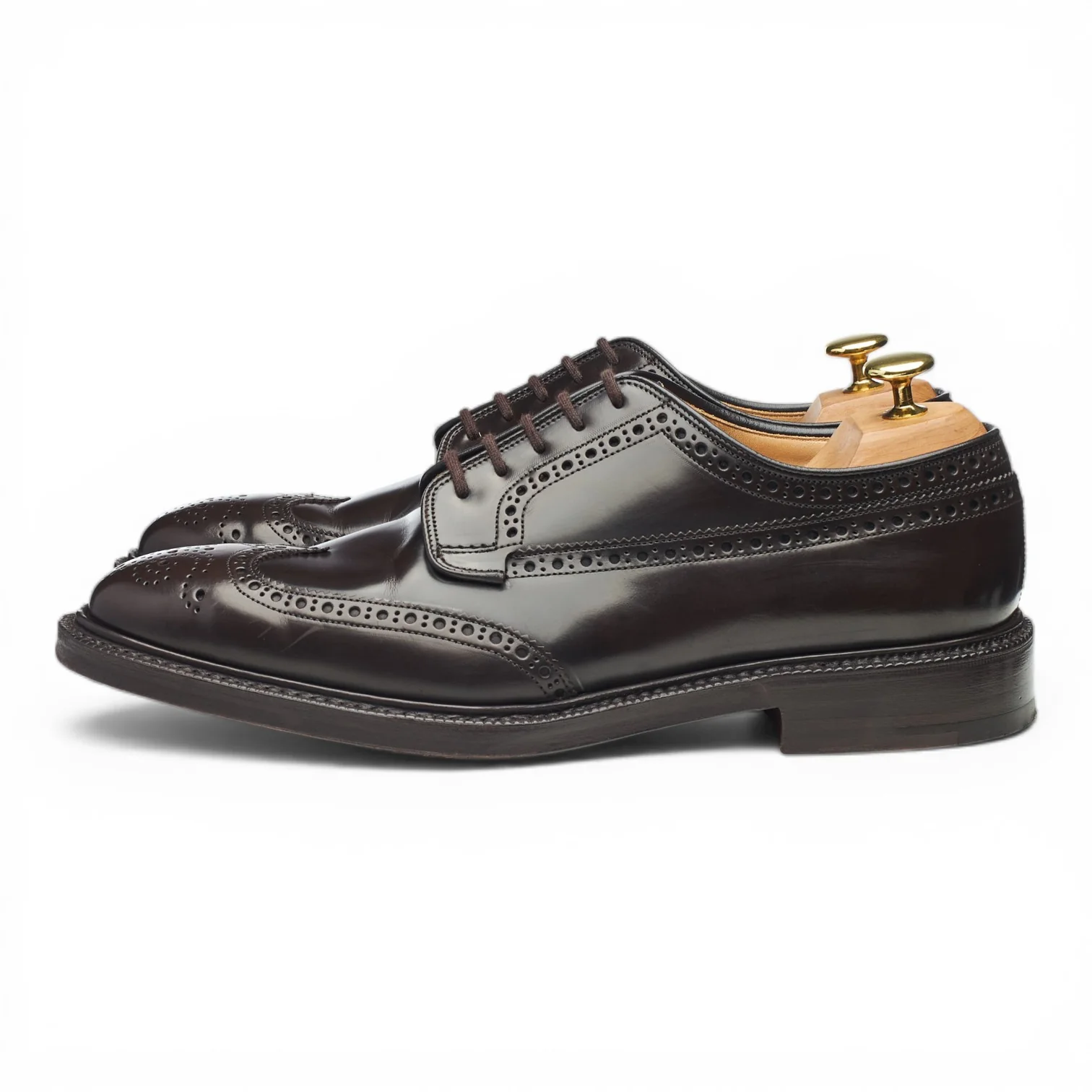 'Grafton' Dark Brown Leather Derby Brogues UK 8.5 F - Image 3