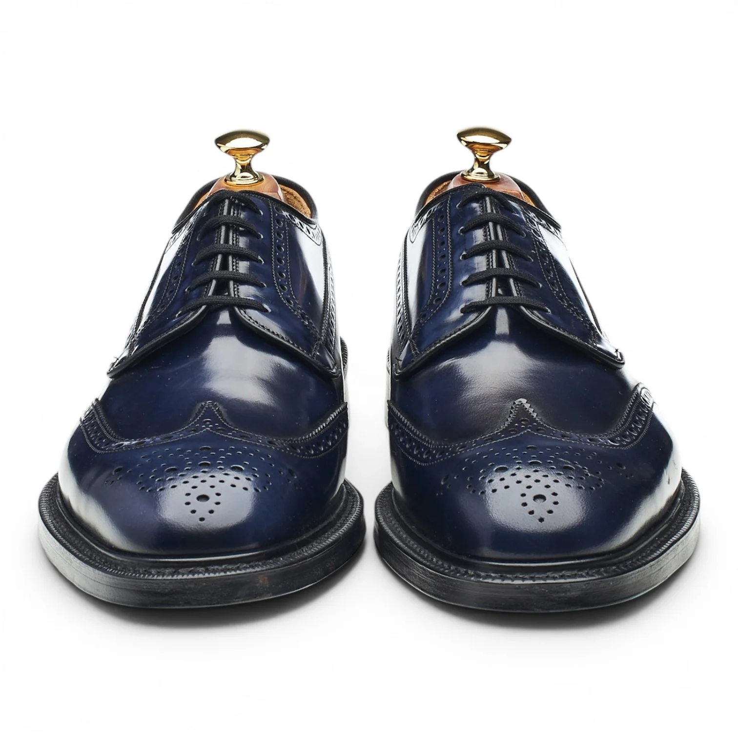 'Grafton' Navy Blue Leather Derby Brogues UK 9 G - Image 2