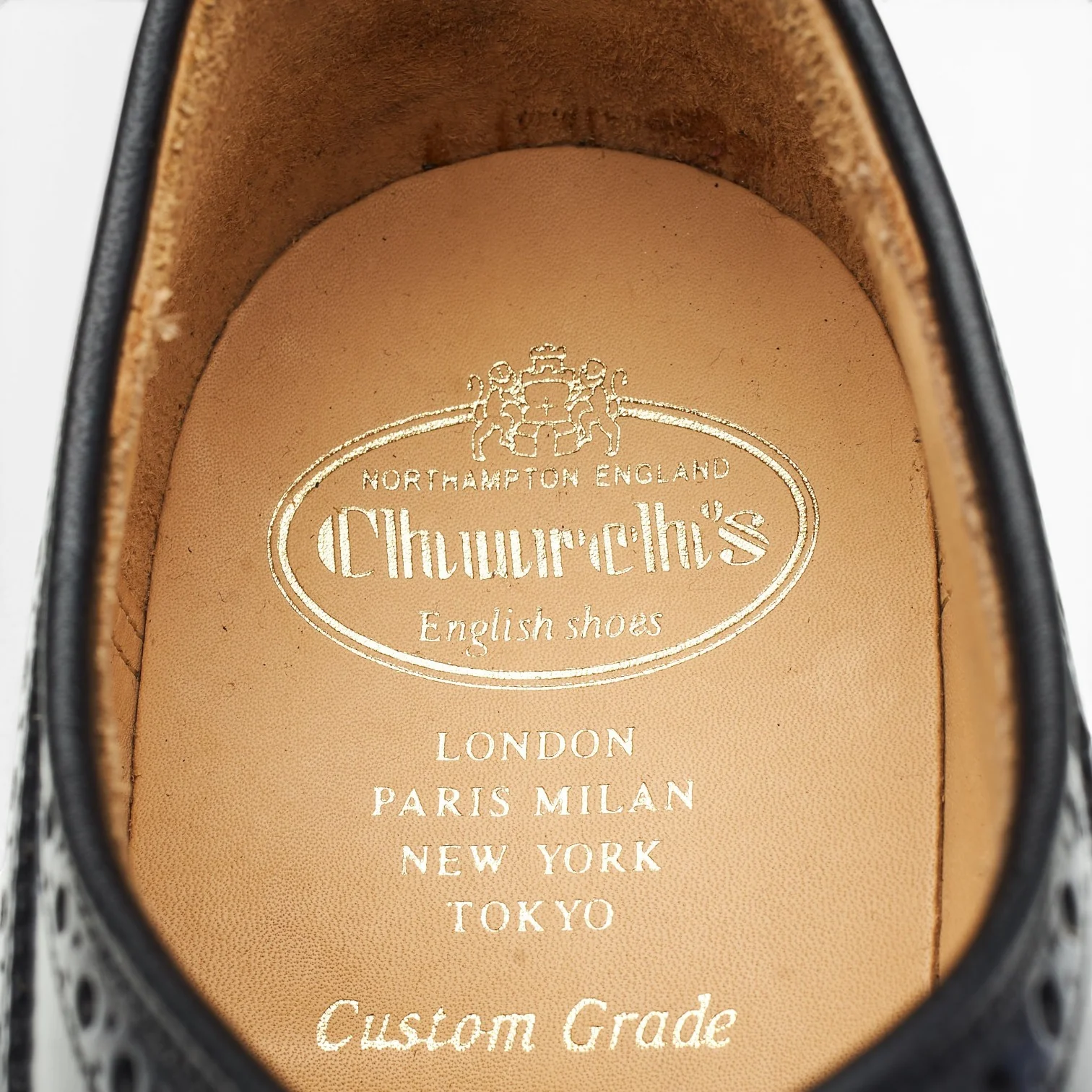'Grafton' Navy Blue Leather Derby Brogues UK 9 G - Image 7