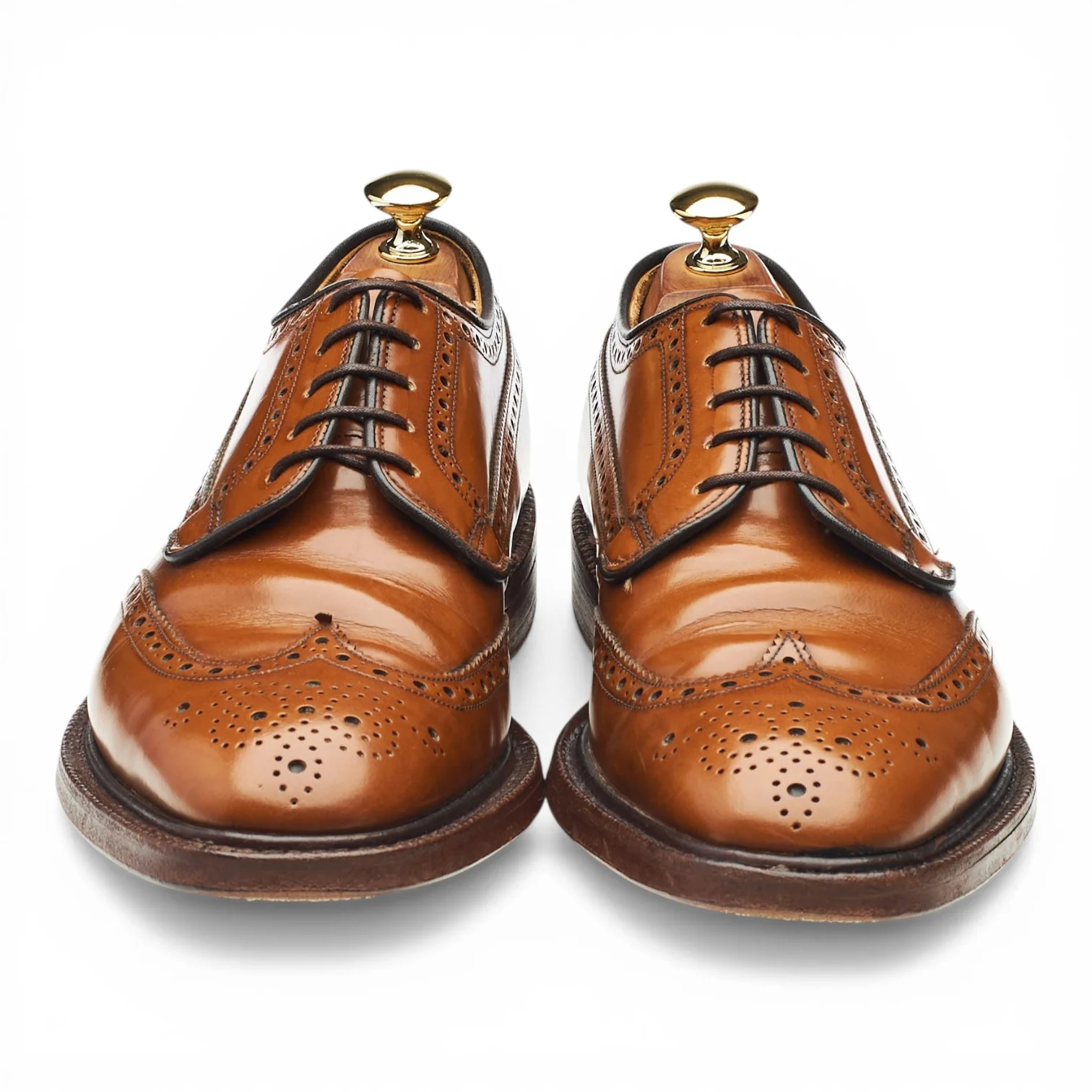 'Grafton' Tan Brown Leather Derby Brogues UK 7.5 F - Image 2