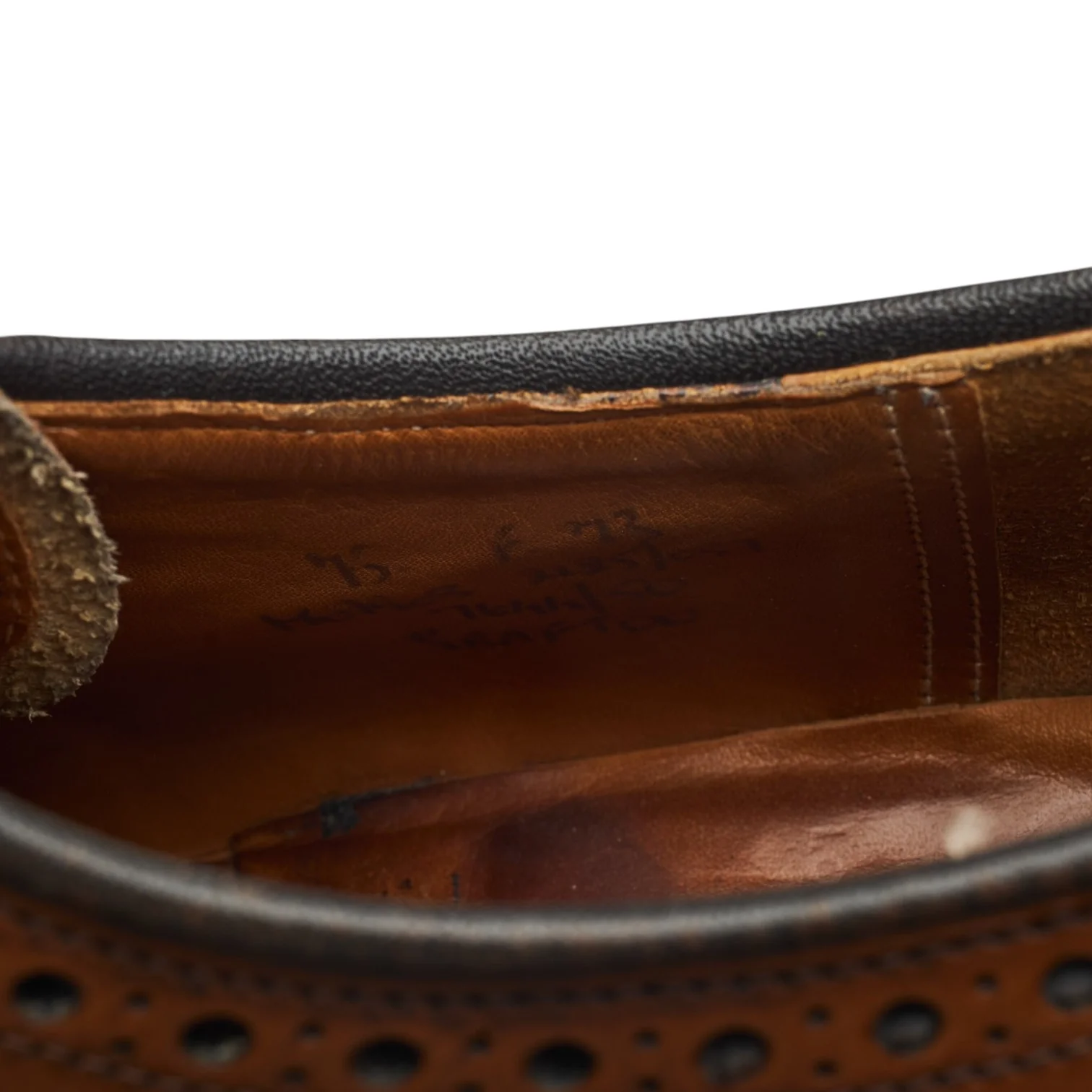 'Grafton' Tan Brown Leather Derby Brogues UK 7.5 F - Image 7