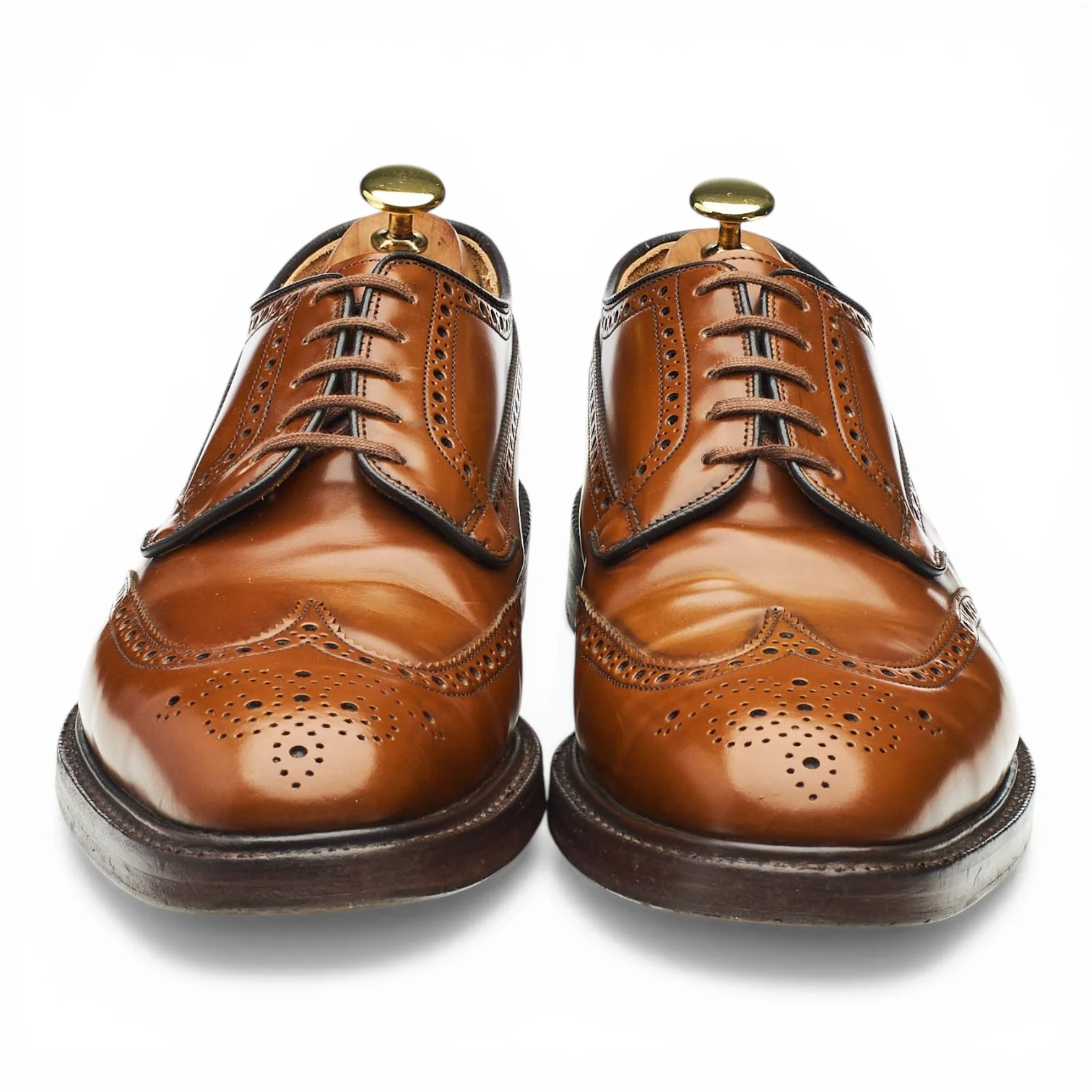 'Grafton' Tan Brown Leather Derby Brogues UK 8.5 G - Image 2