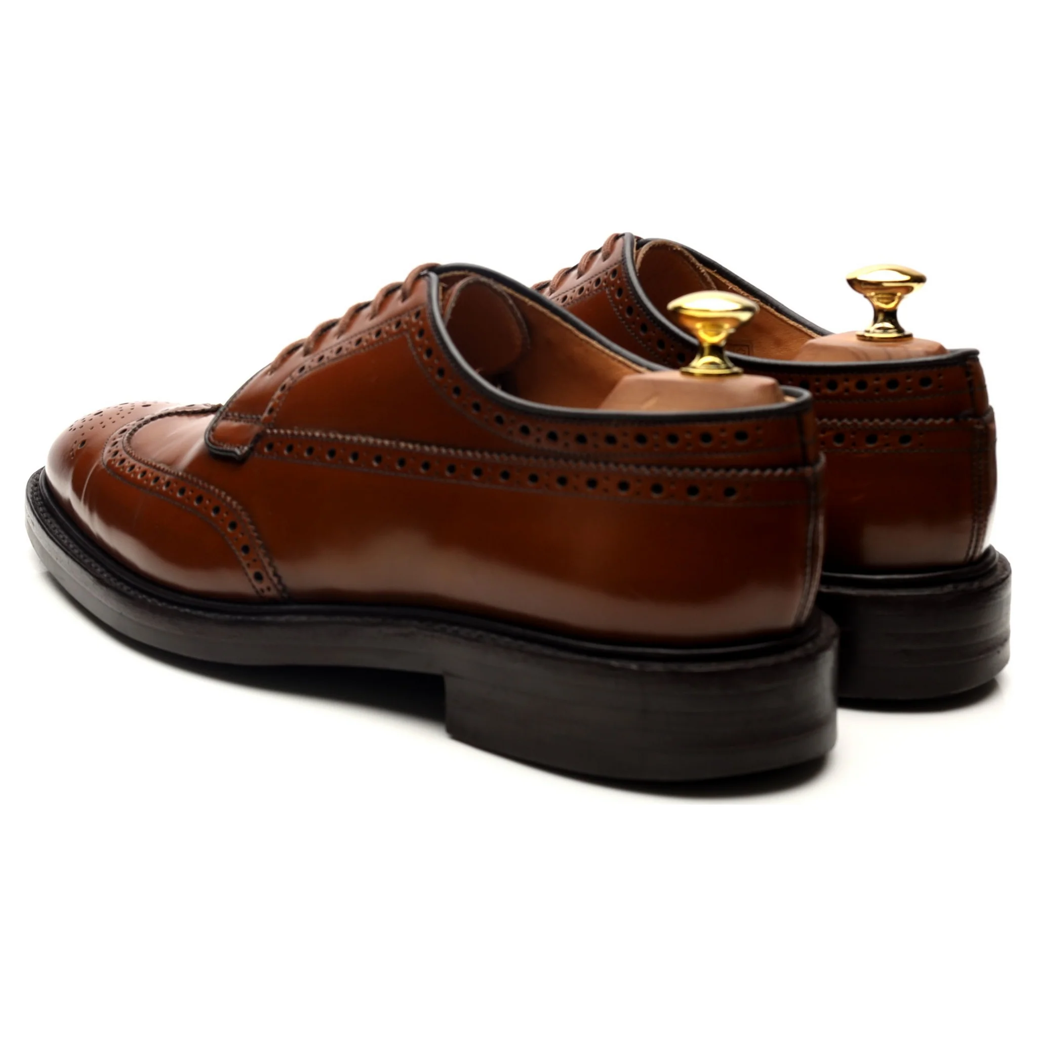 'Grafton' Tan Brown Leather Derby Brogues UK 8 G - Image 3