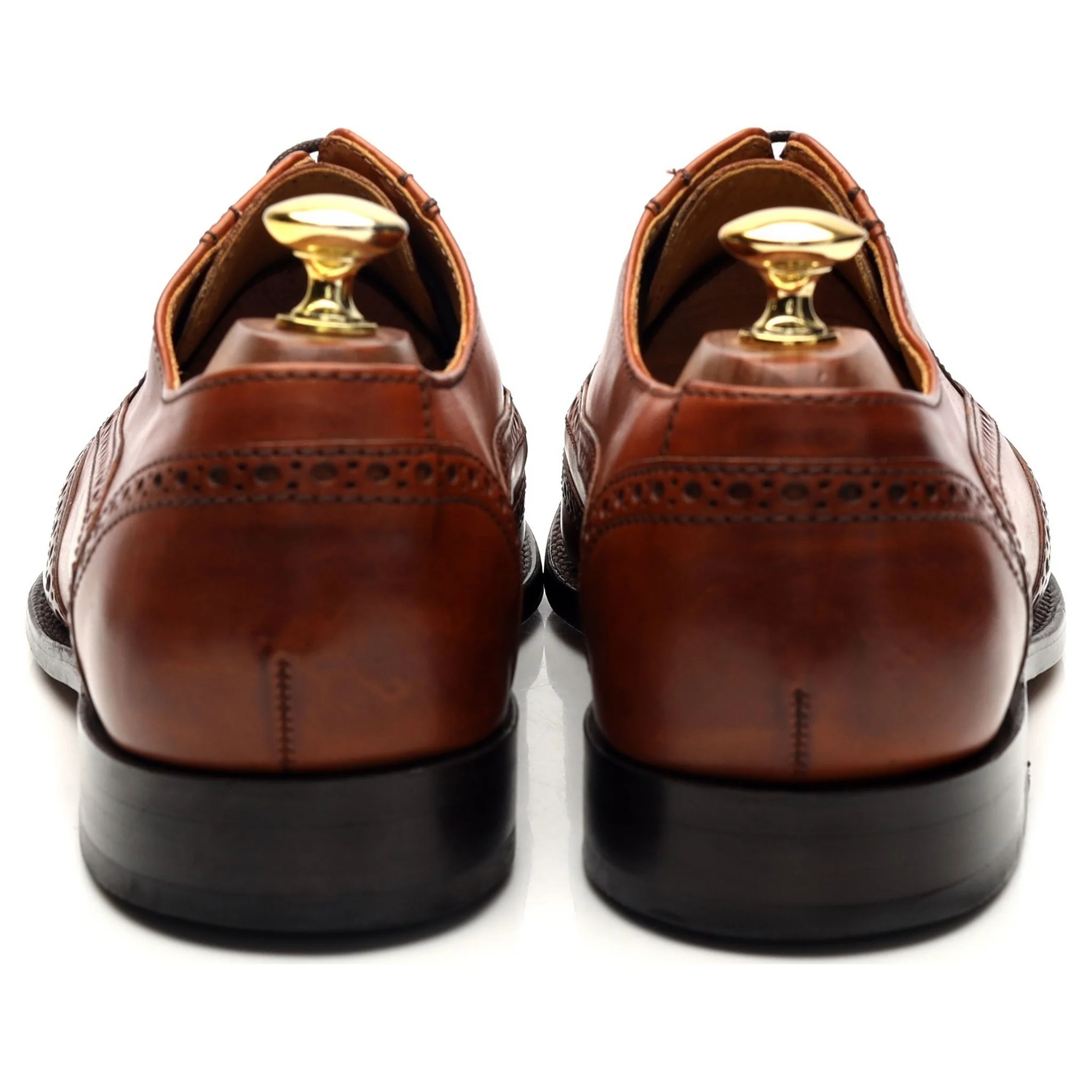 'Grant' Tan Brown Leather Oxford Brogues UK 8 F - Image 4