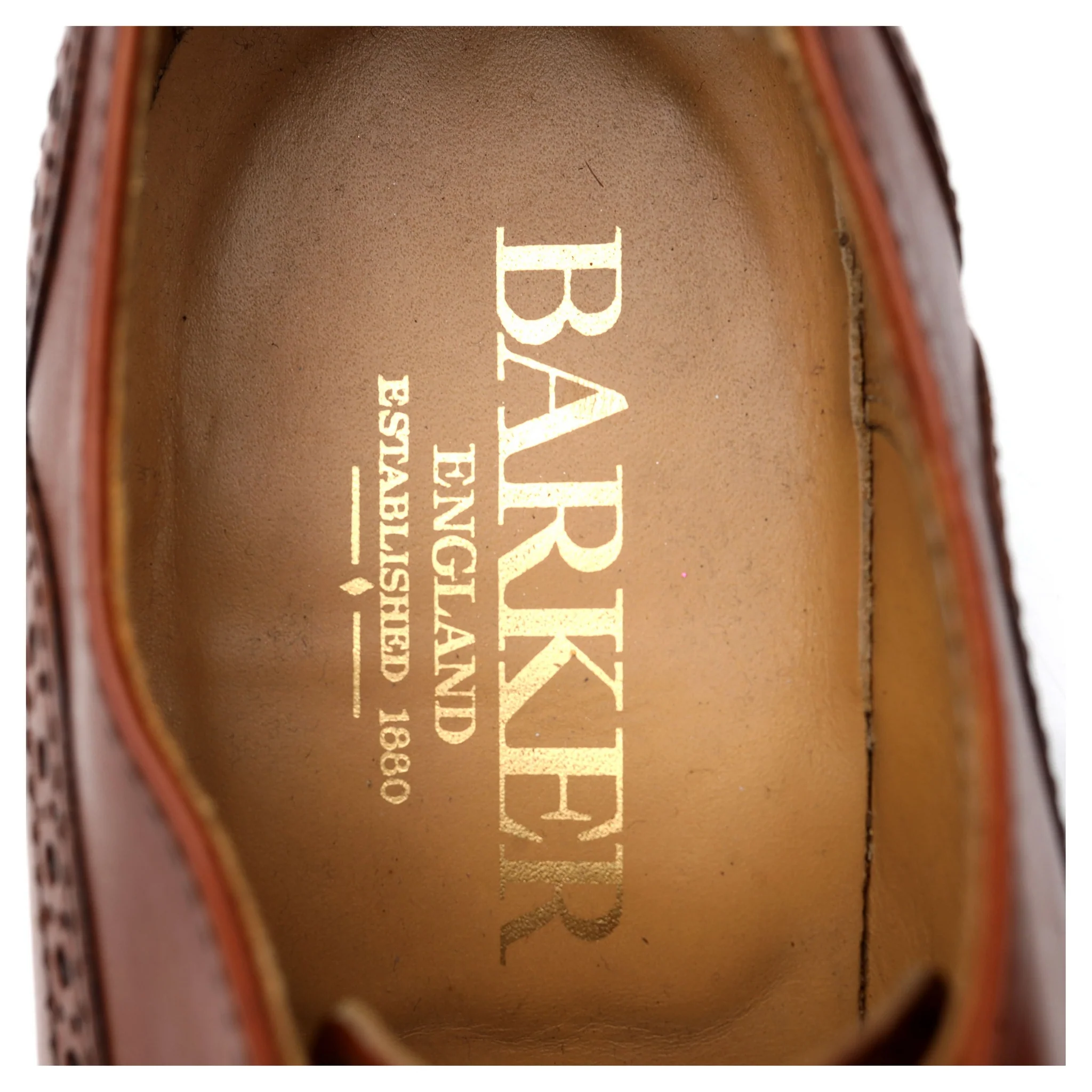 'Grant' Tan Brown Leather Oxford Brogues UK 8 F - Image 6