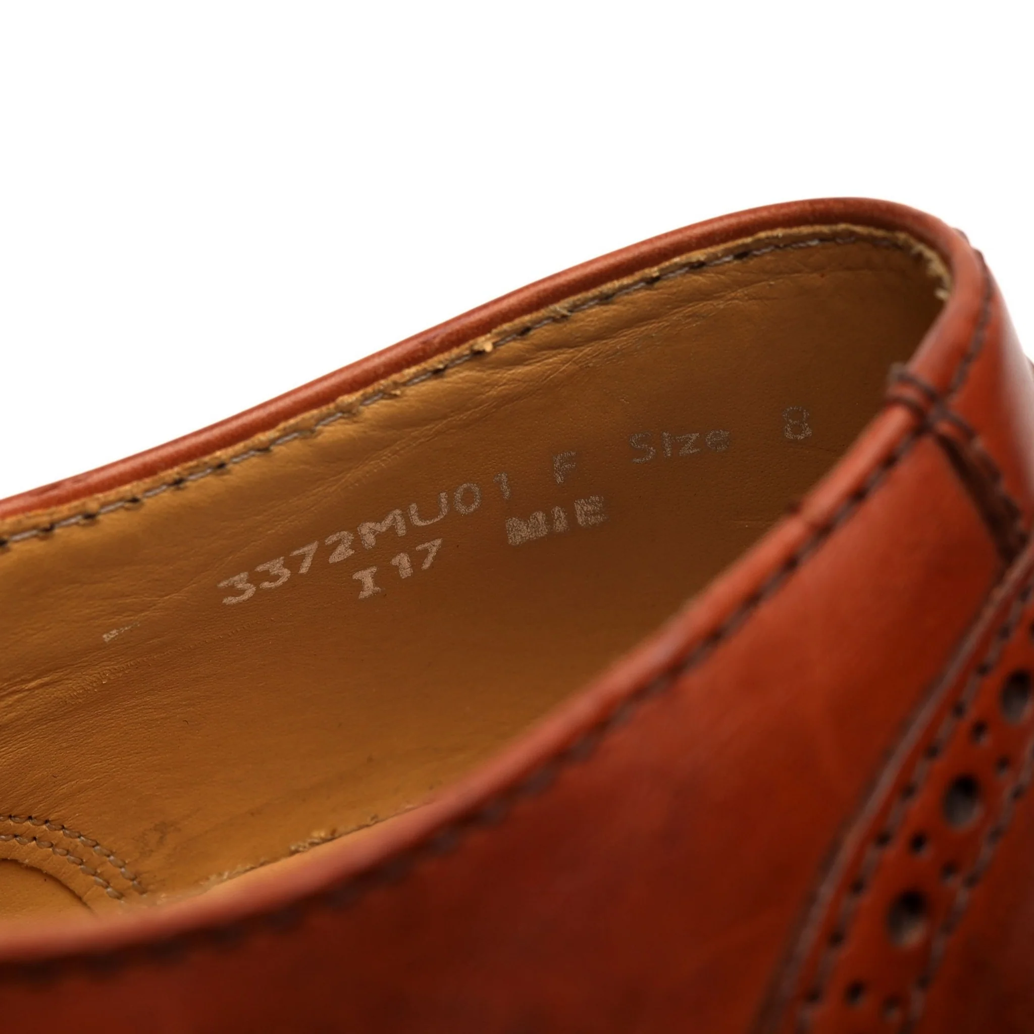 'Grant' Tan Brown Leather Oxford Brogues UK 8 F - Image 7