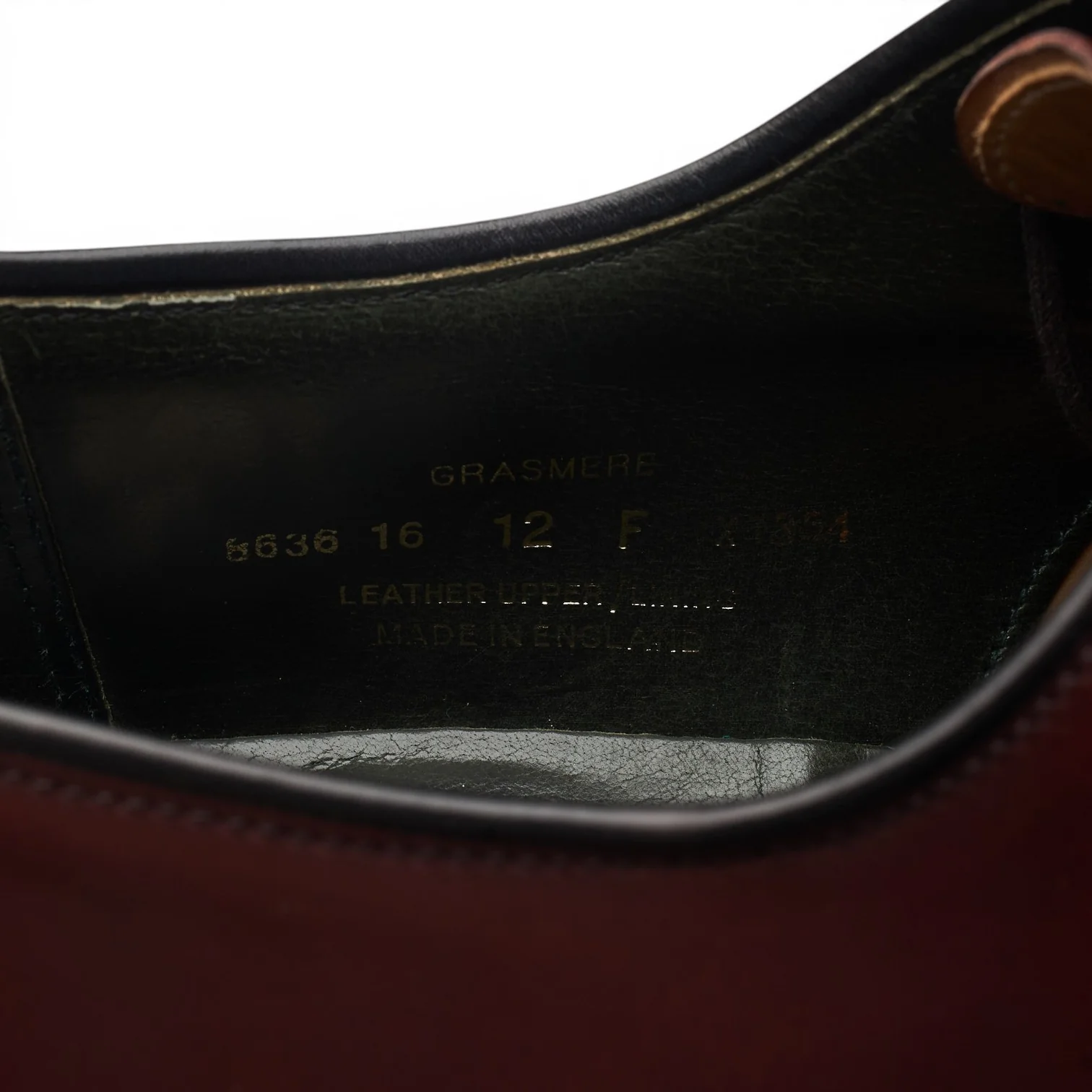 'Grasmere' Burgundy Cordovan Leather Derby UK 12 F - Image 7