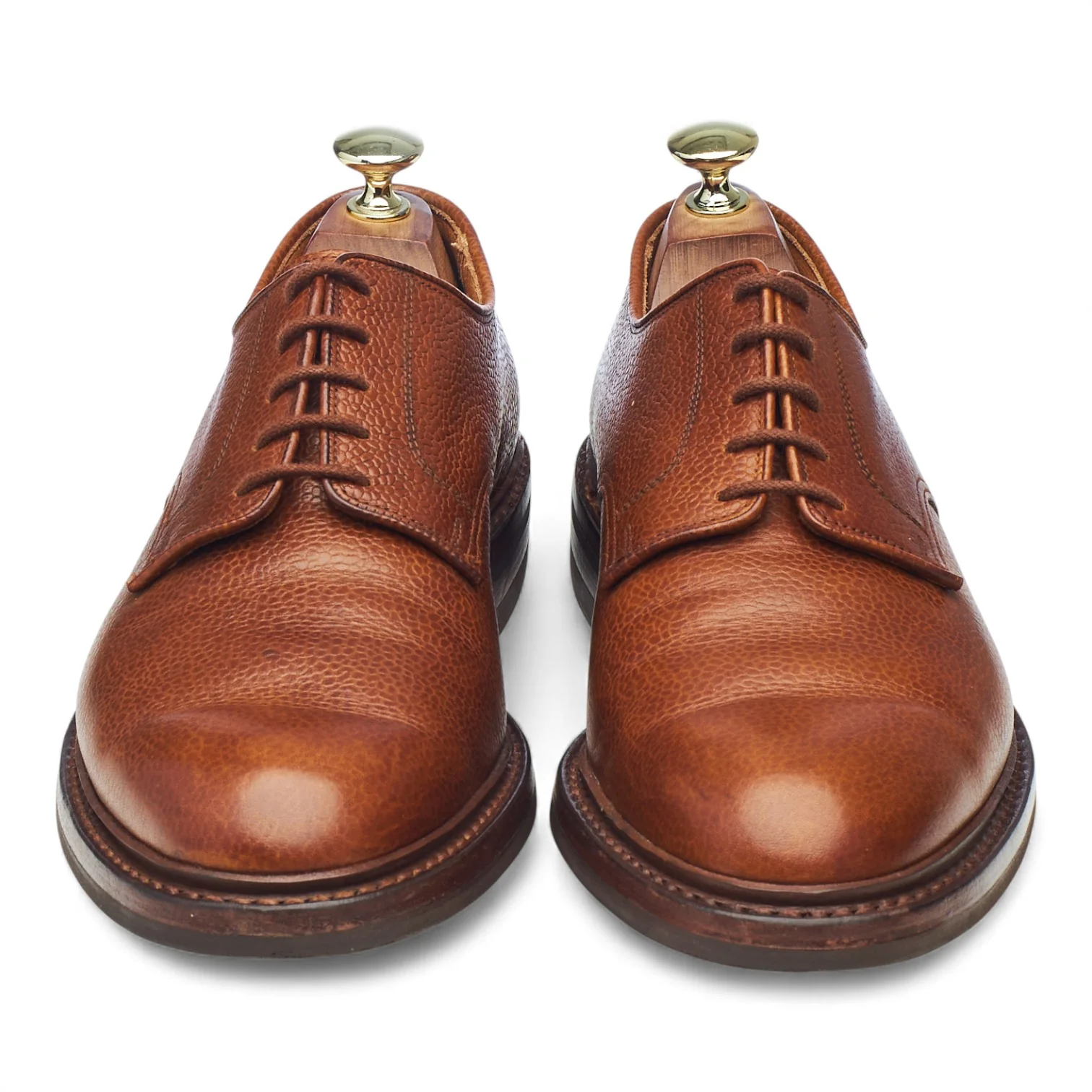 'Grasmere' Tan Brown Grain Leather Derby UK 7.5 E - Image 2
