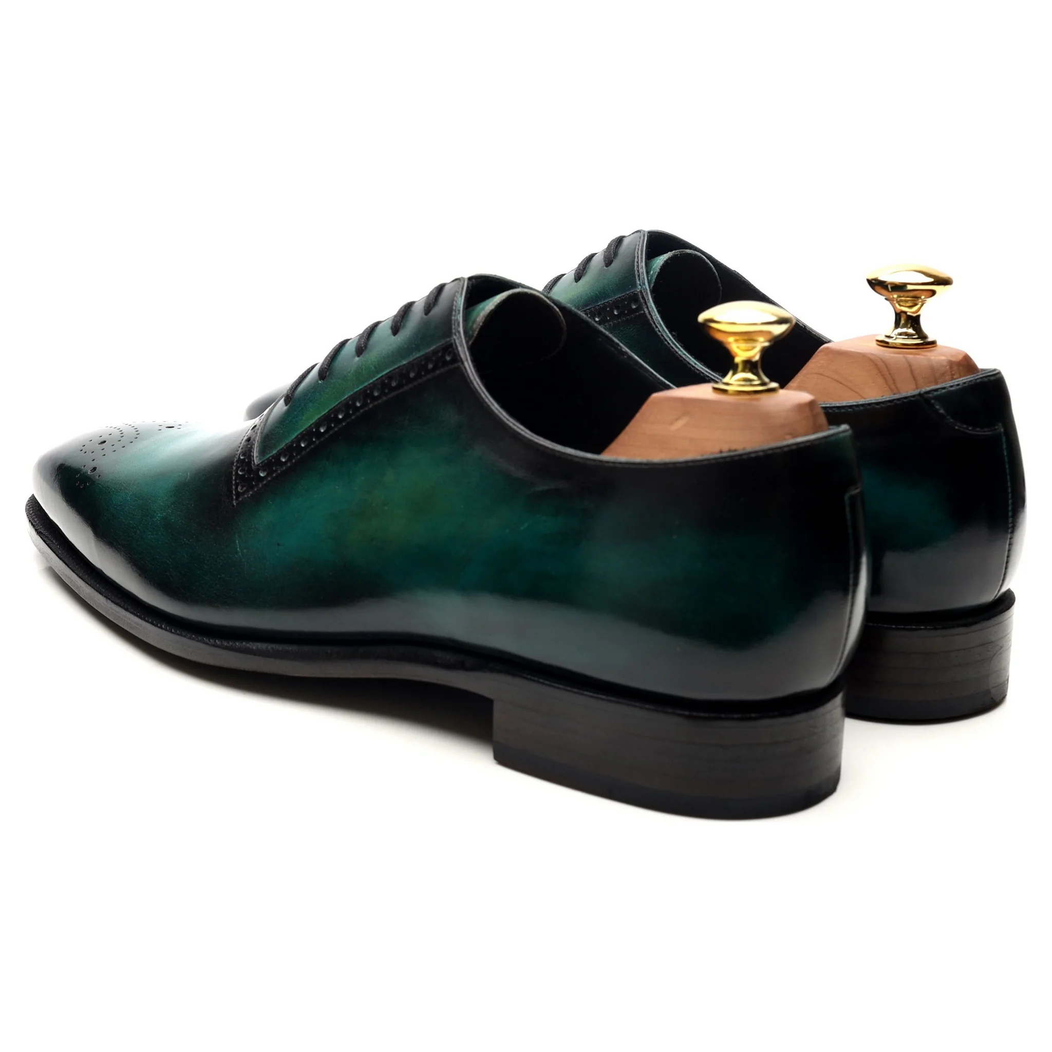 '107 Artista' Black Patina Leather Oxford UK 8.5 - Image 3