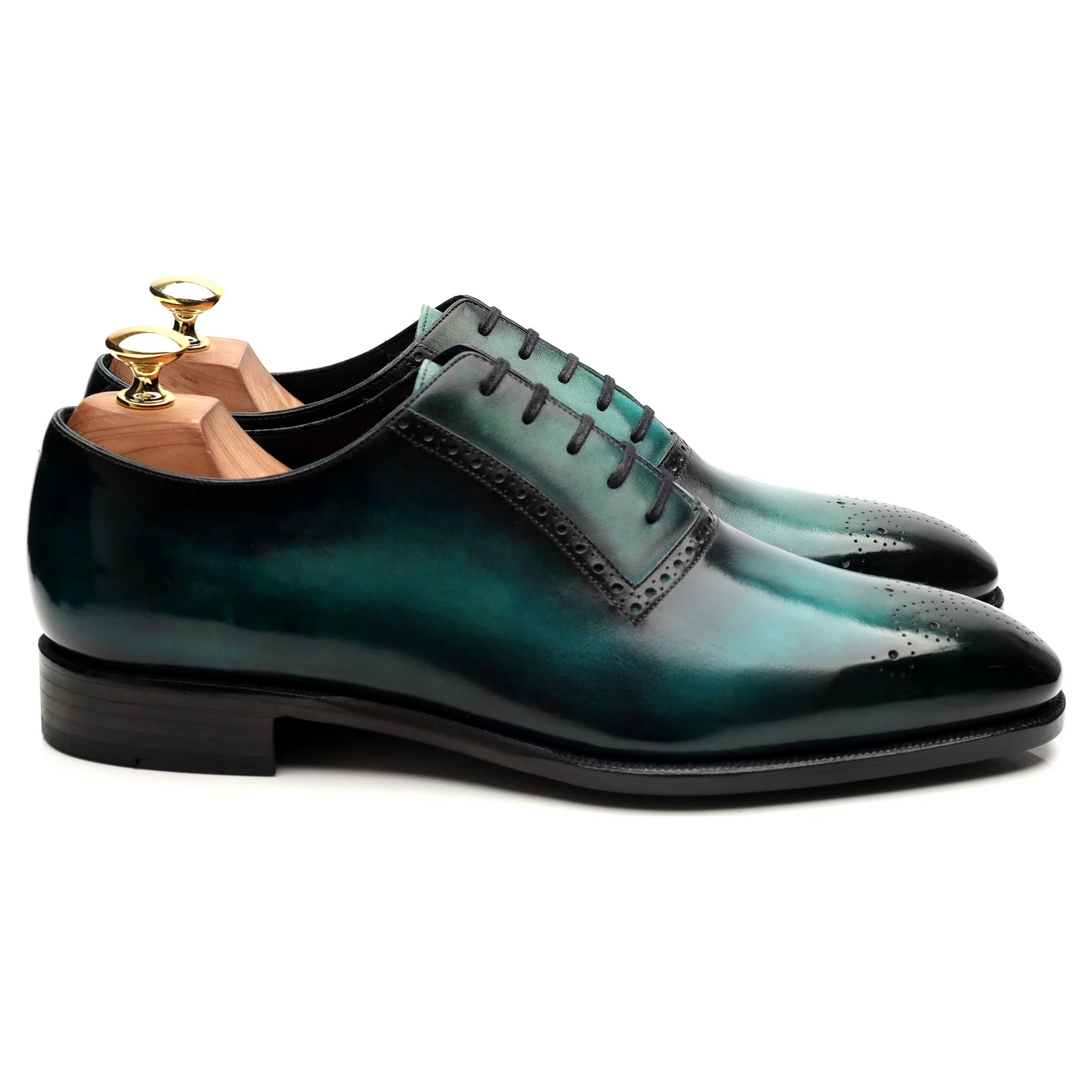 '107 Artista' Black Patina Leather Oxford UK 8.5 - Image 6