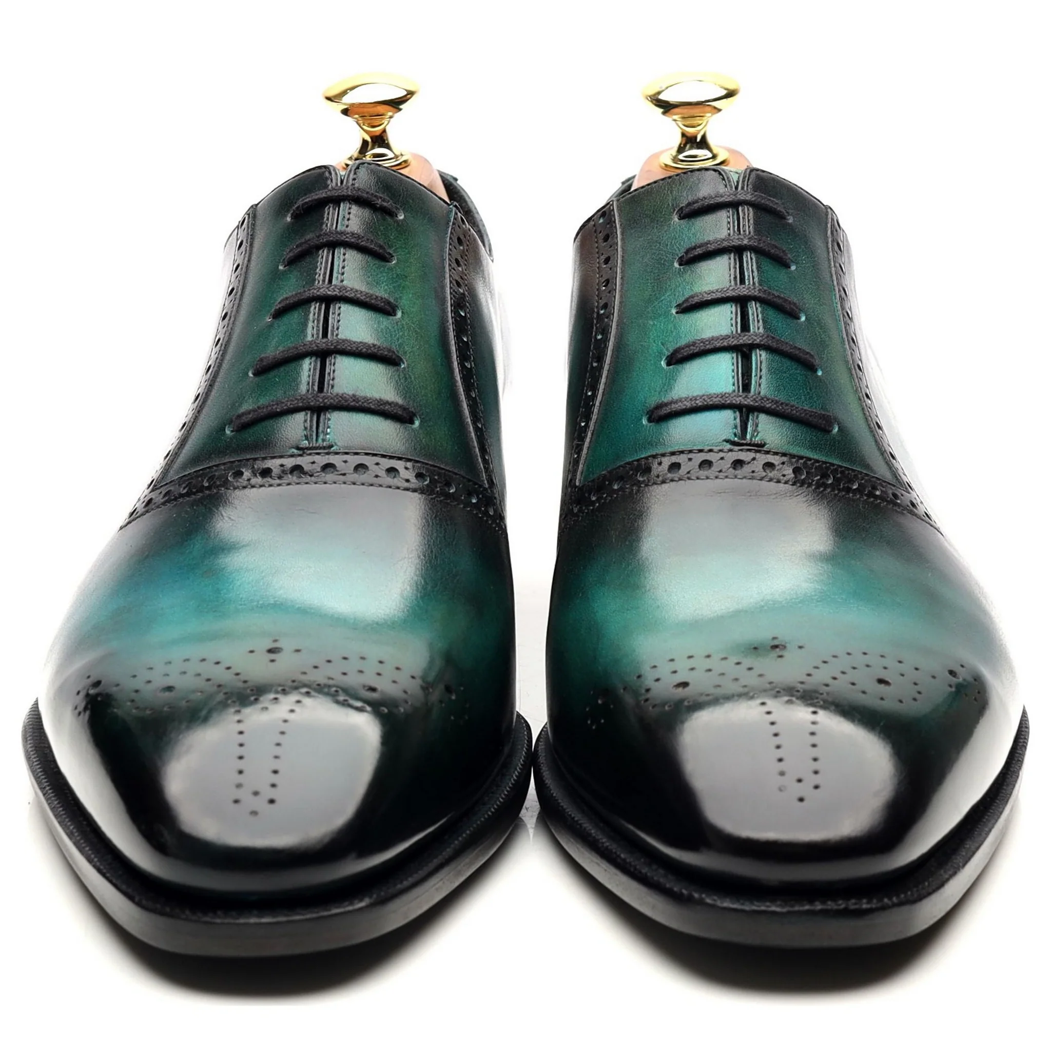 '107 Artista' Black Patina Leather Oxford UK 8.5 - Image 8