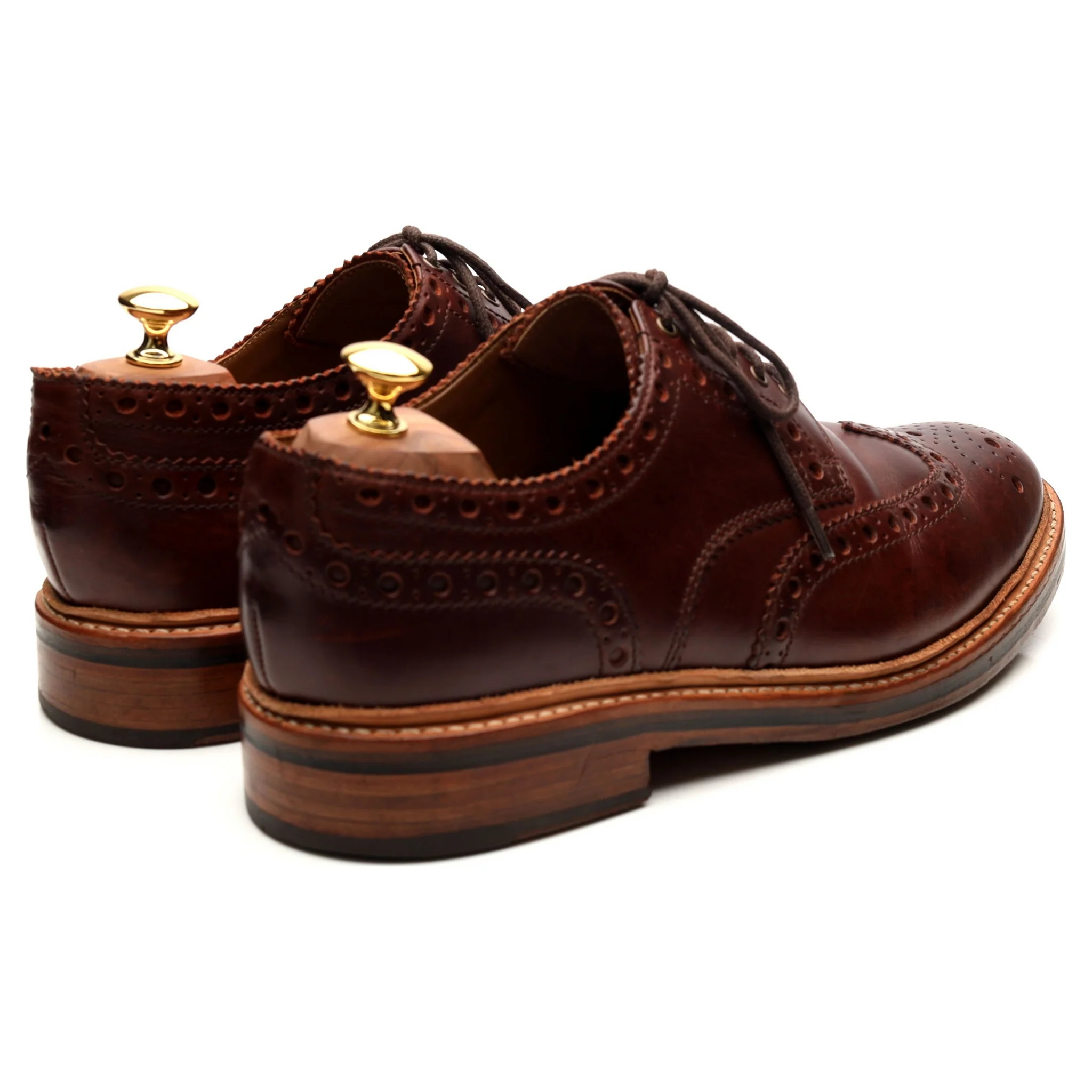 'Archie' Brown Leather Derby Brogues UK 10 G - Image 5