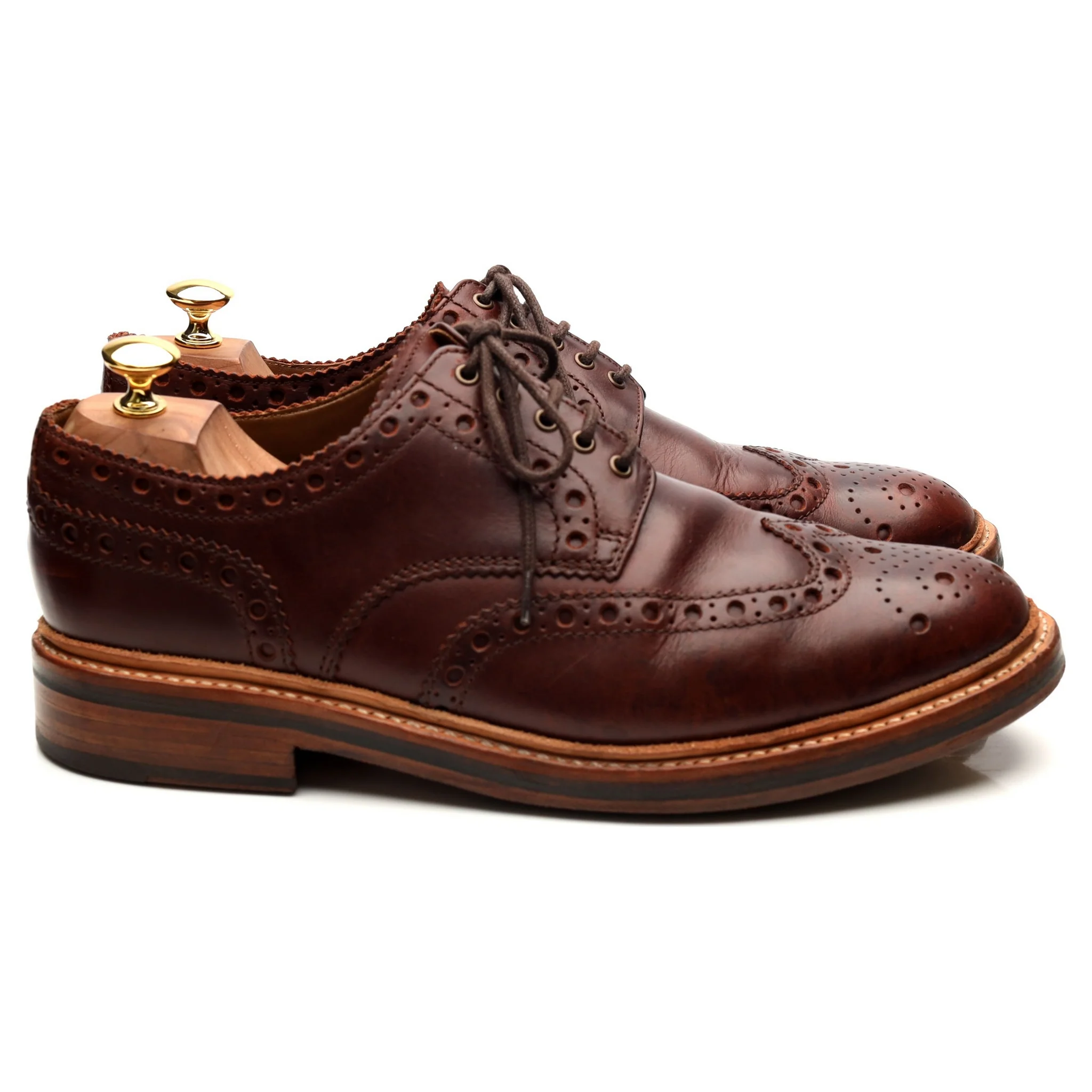 'Archie' Brown Leather Derby Brogues UK 10 G - Image 6