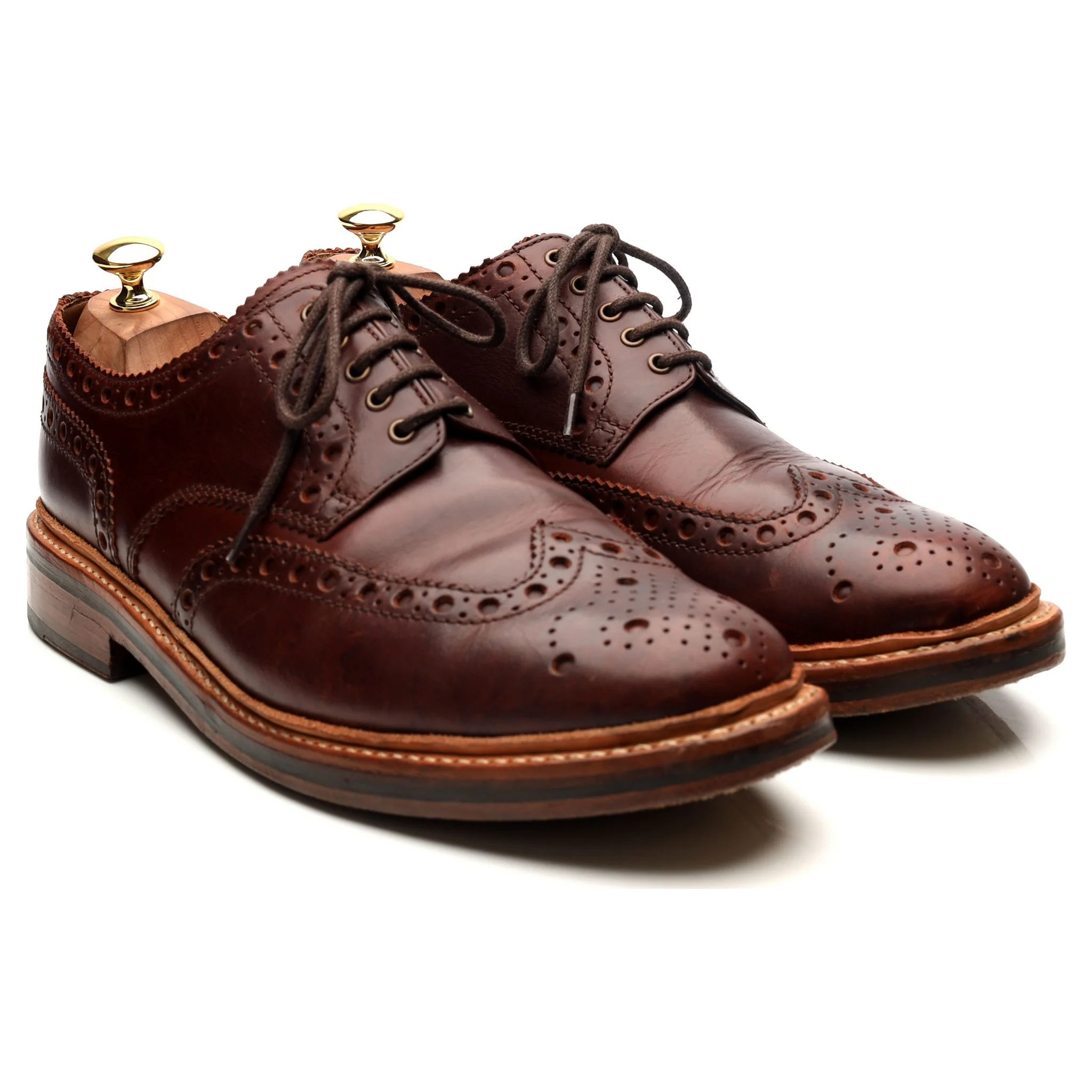 'Archie' Brown Leather Derby Brogues UK 10 G - Image 7