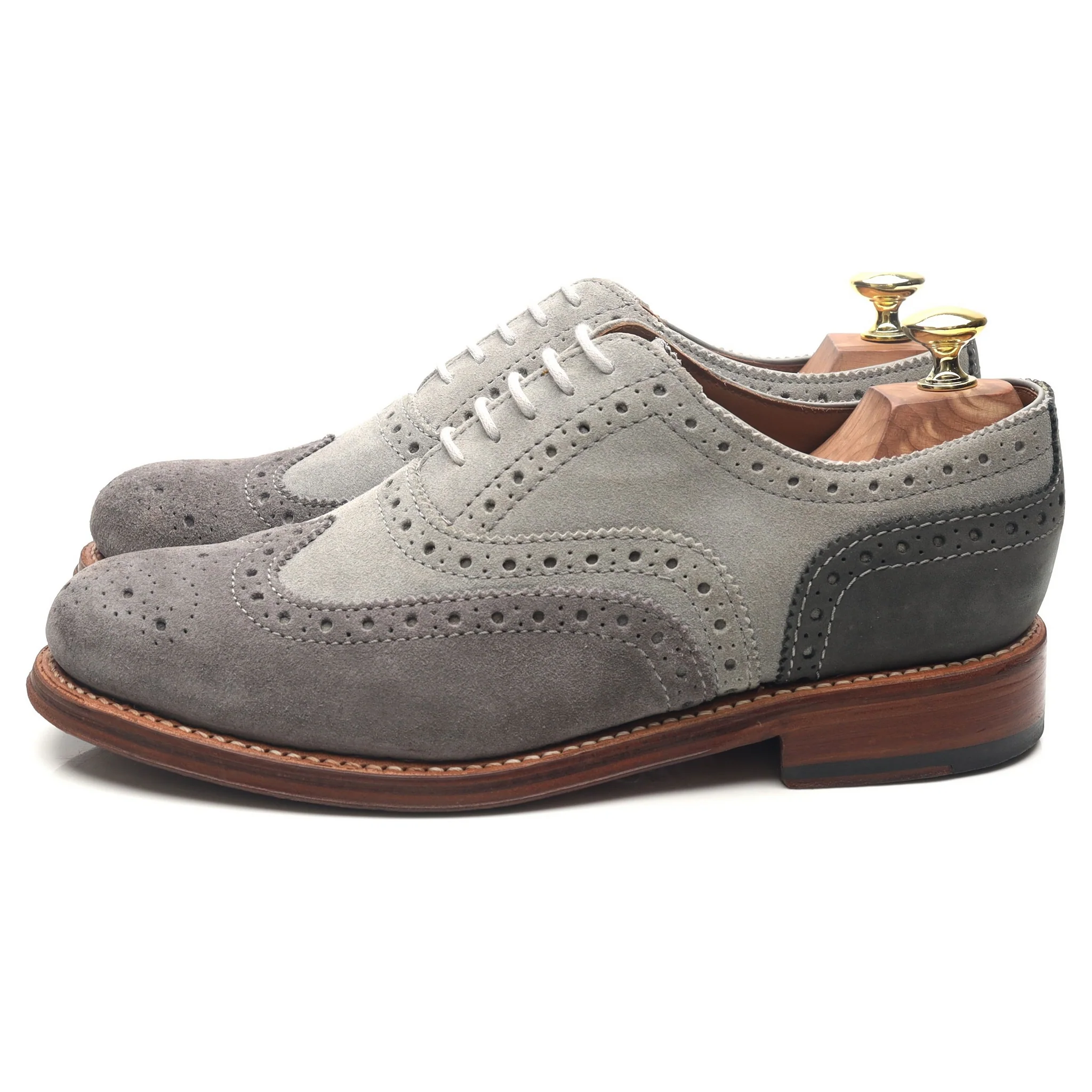 'Stanley' Grey Suede Brogues UK 7 G - Image 2