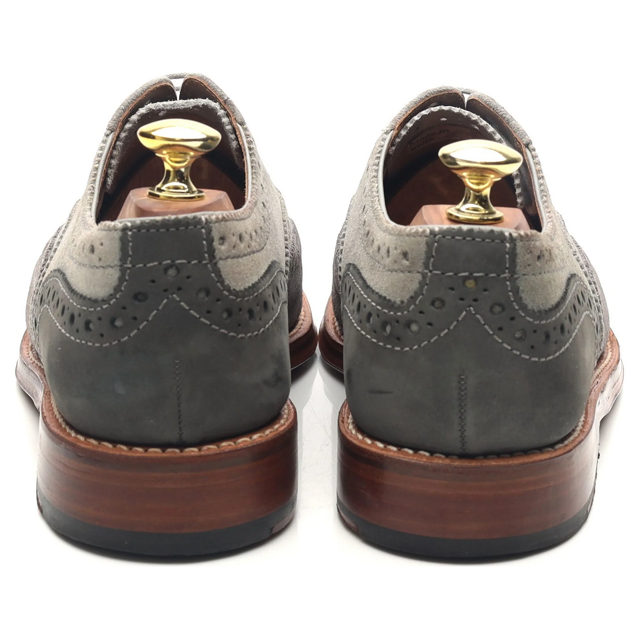 'Stanley' Grey Suede Brogues UK 7 G - Image 4