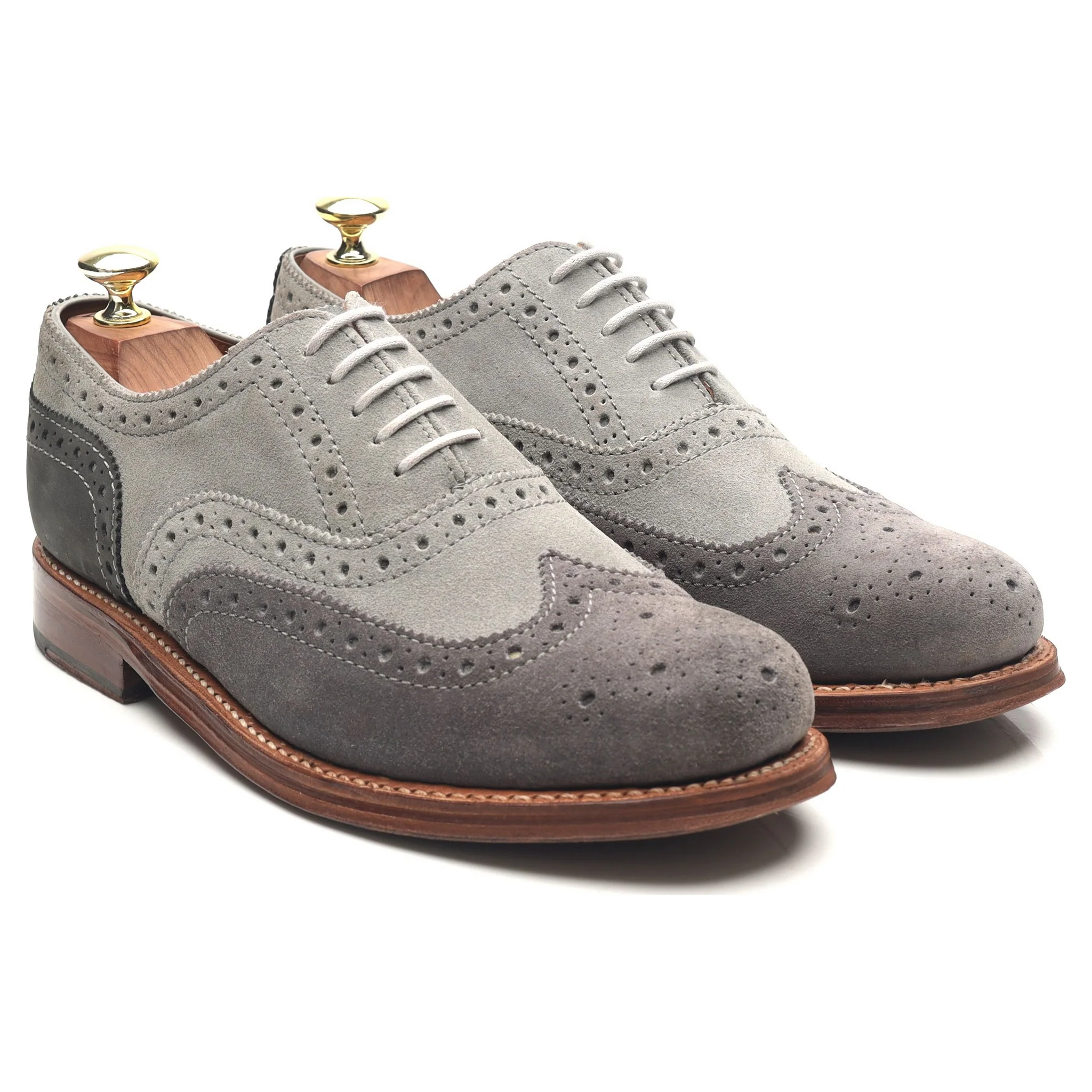 'Stanley' Grey Suede Brogues UK 7 G - Image 7